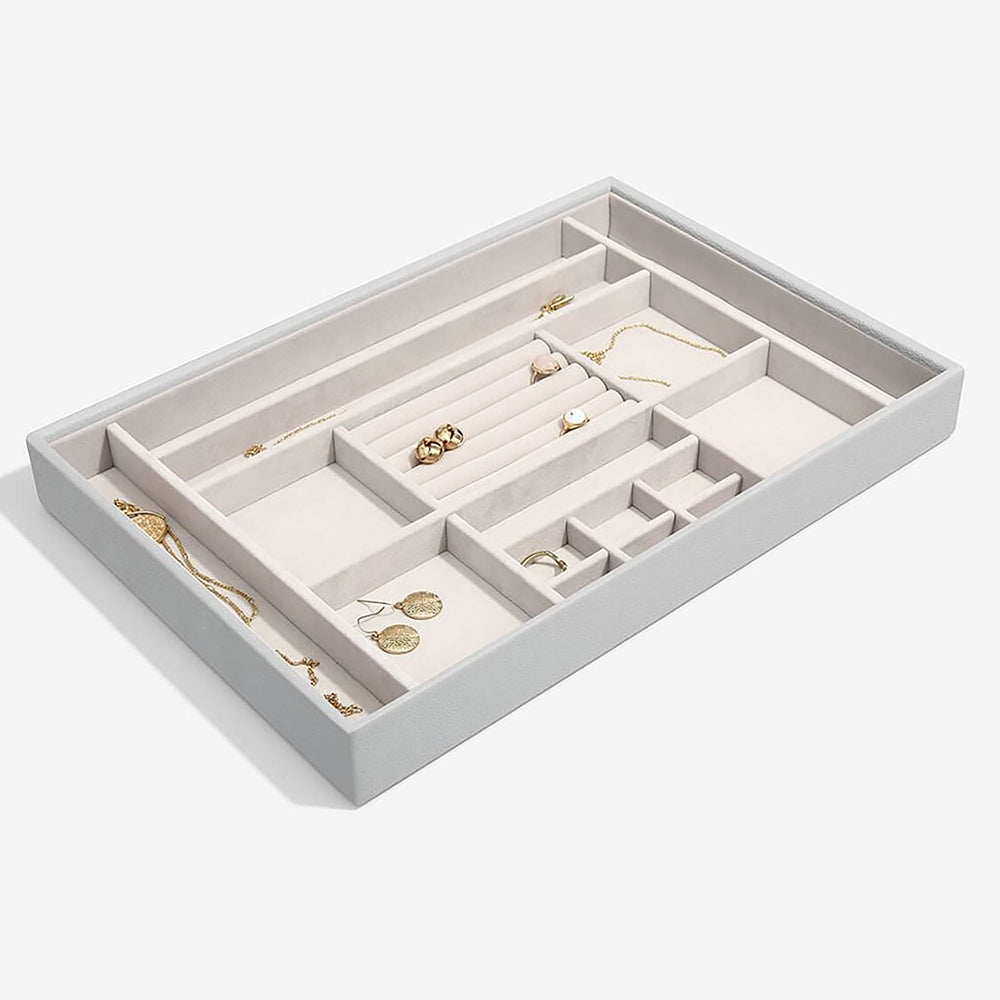 Szkatułka na biżuterię Pebble Supersize Ring & Accessory Layer jasnoszara