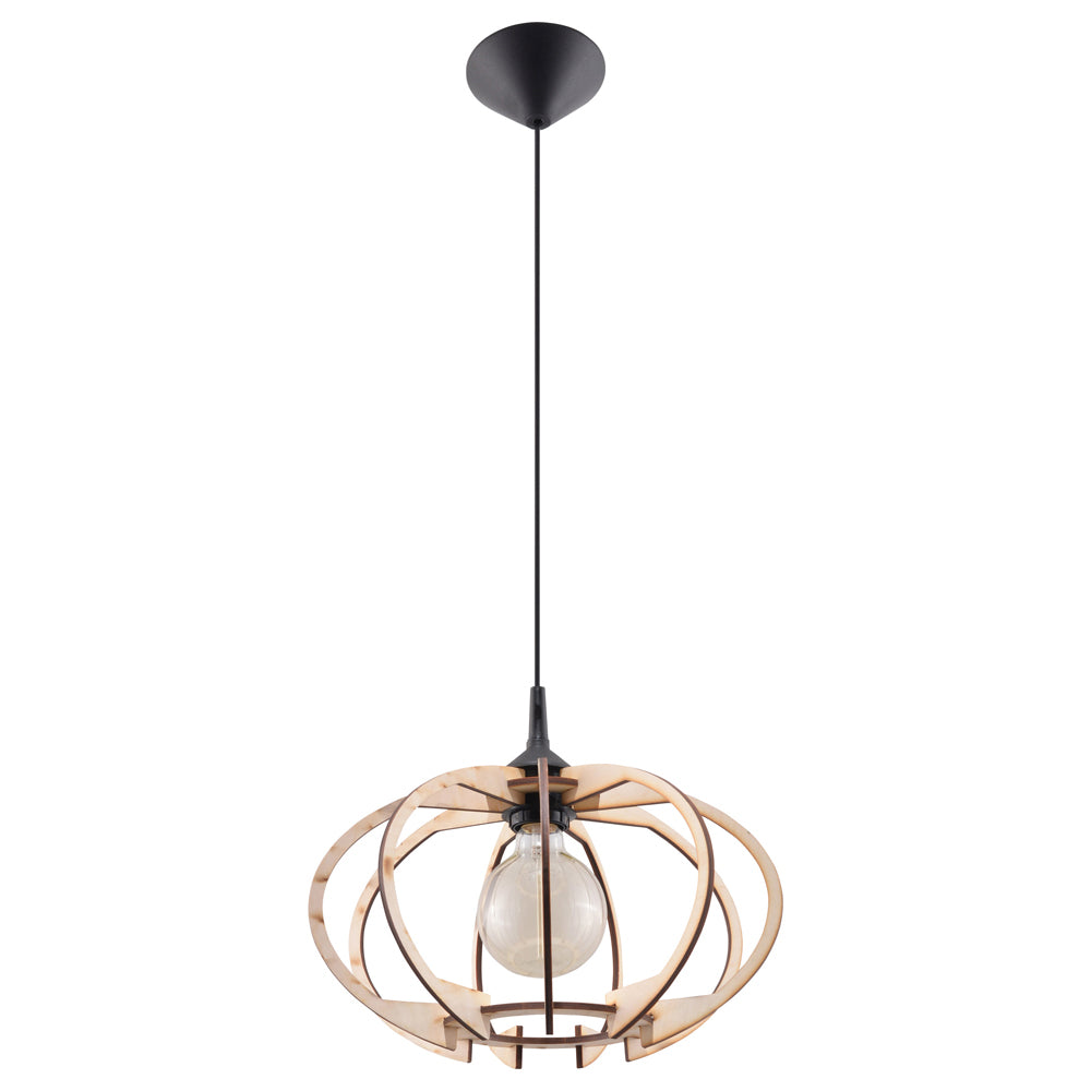 Lampa wisząca Medillo drewniana średnica 30 cm