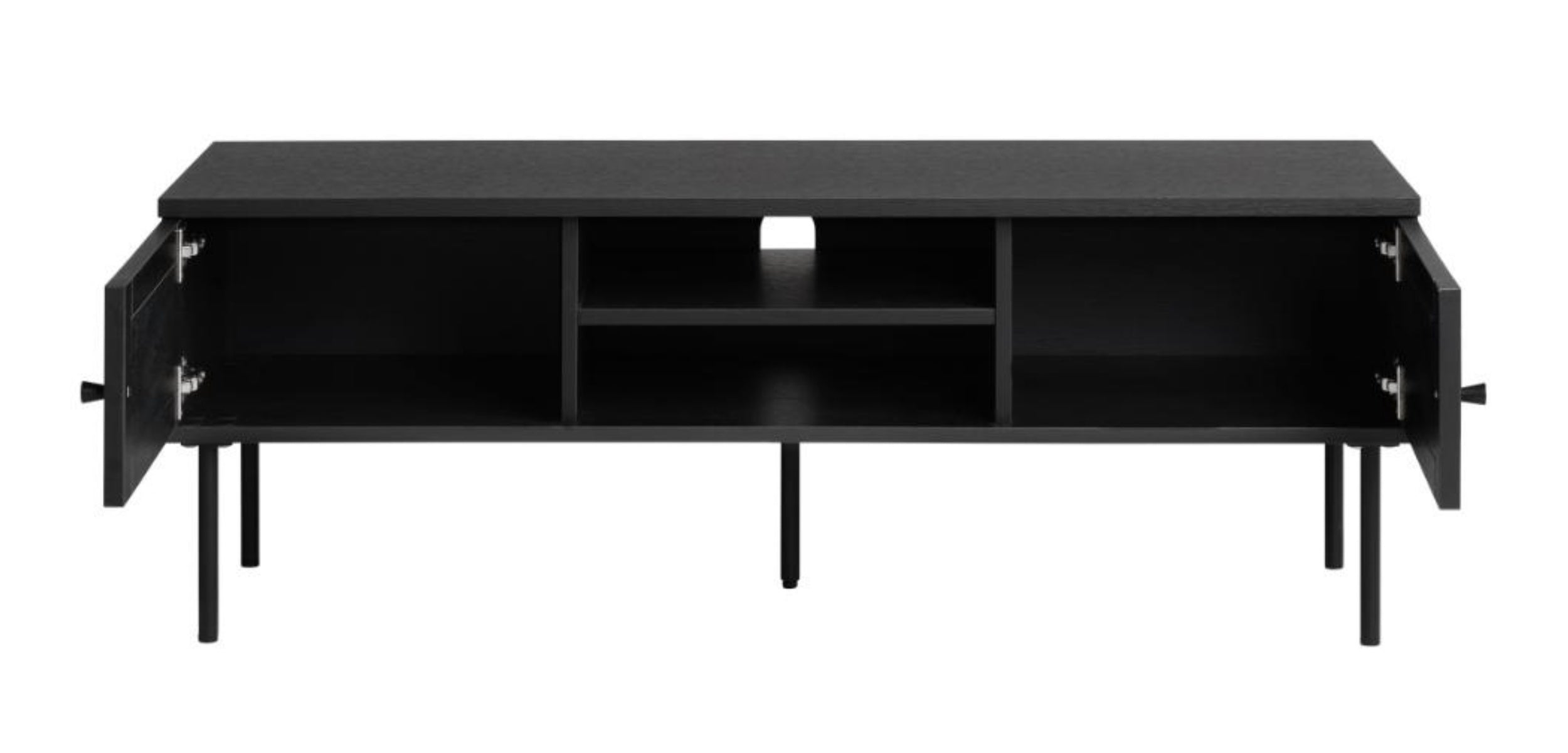Szafka RTV Mogest 120 cm czarna plecionka boho