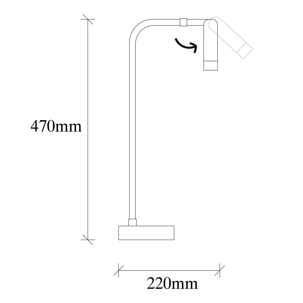 Lampa stołowa Milibeliso minimalistyczna czarna