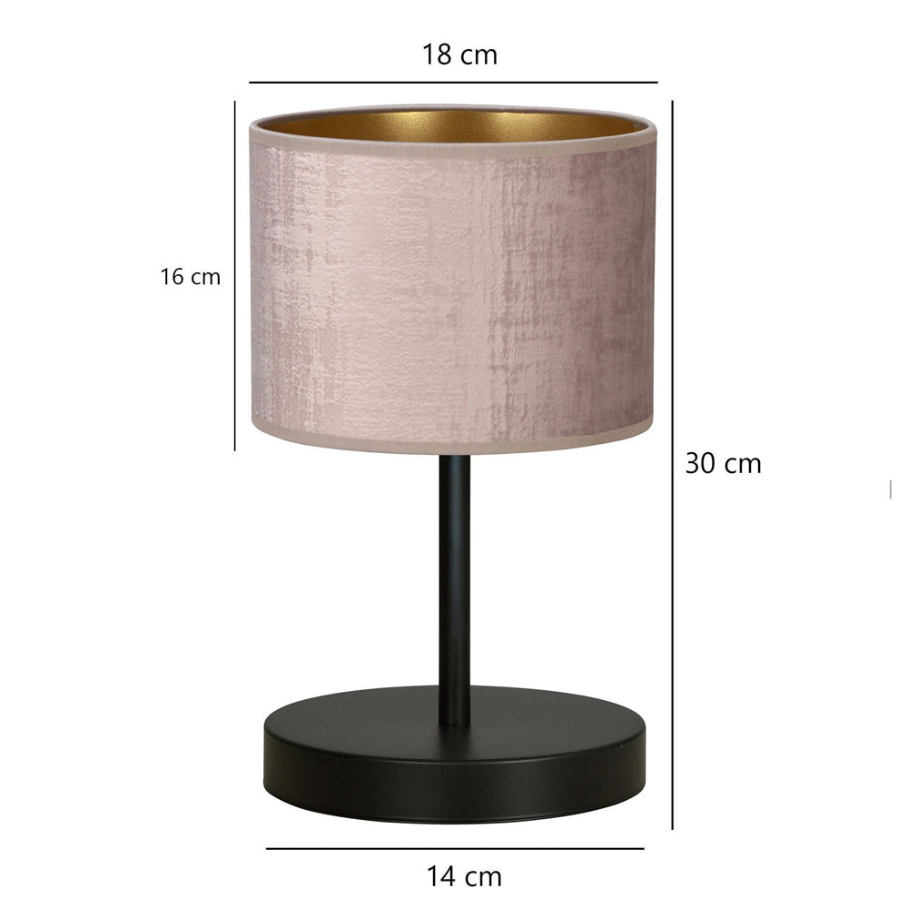 Lampka nocna Hellid średnica 18 cm różowa