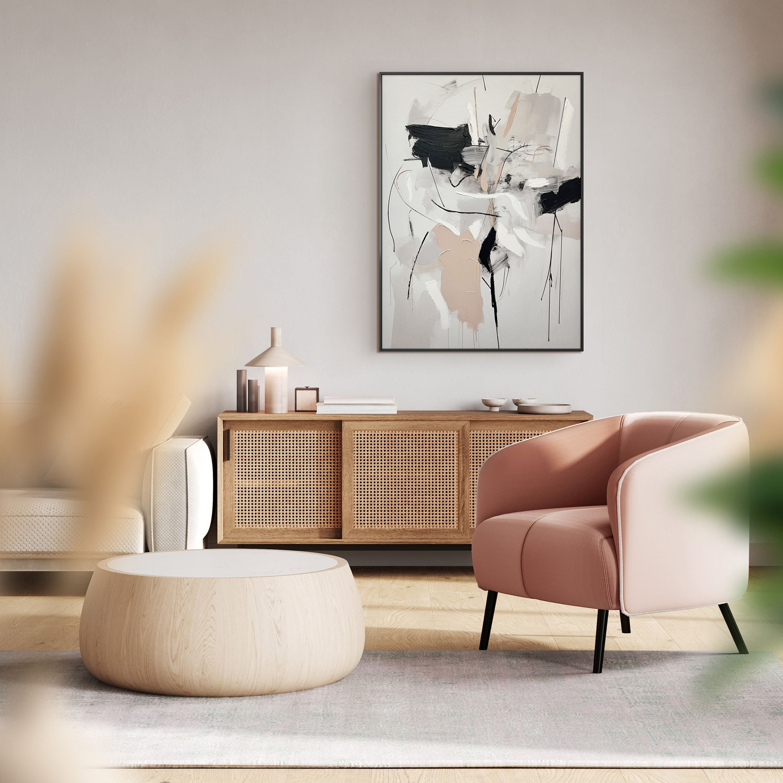 Obraz w ramie Traffic 100x70 cm z ręcznie malowanymi elementami