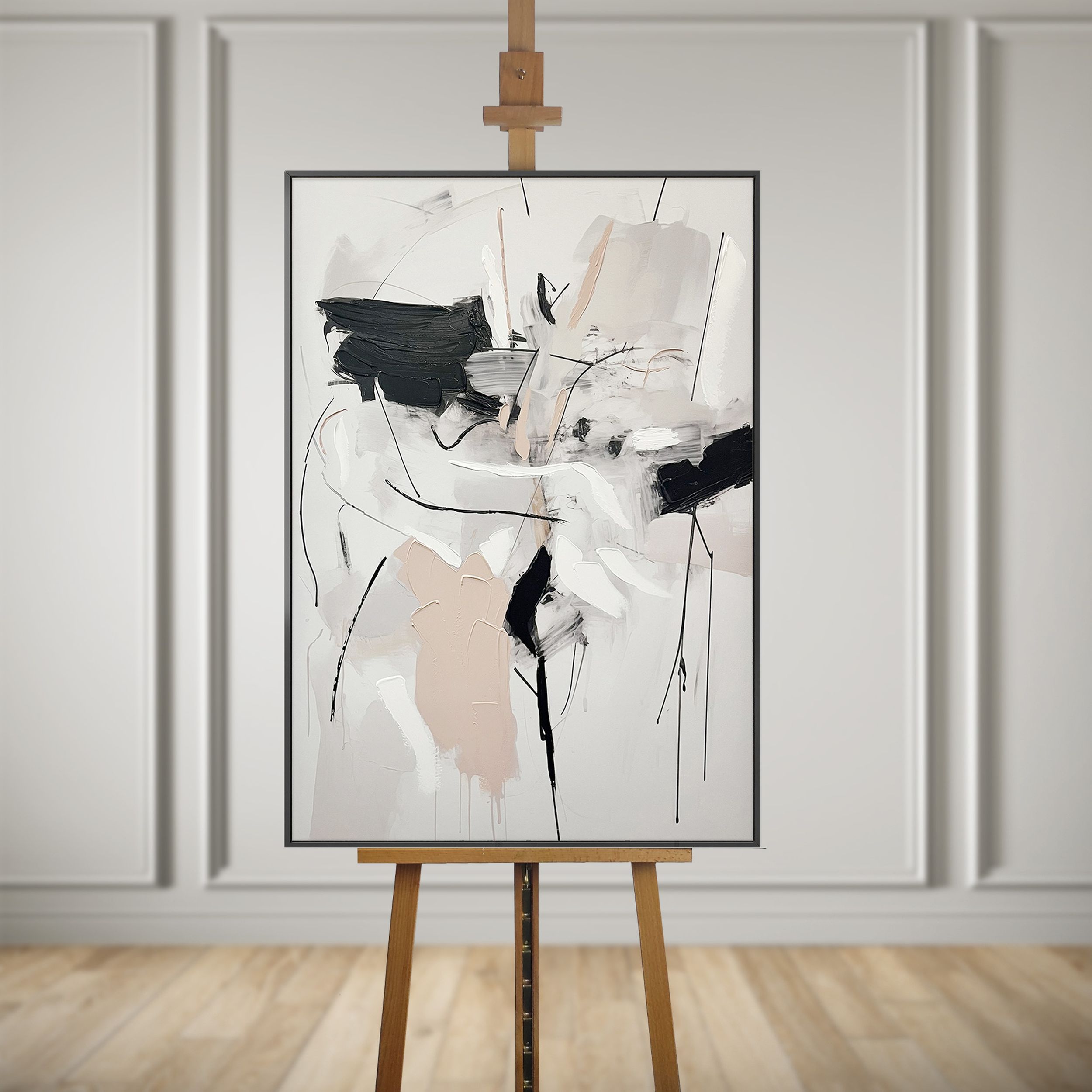 Obraz w ramie Traffic 100x70 cm z ręcznie malowanymi elementami