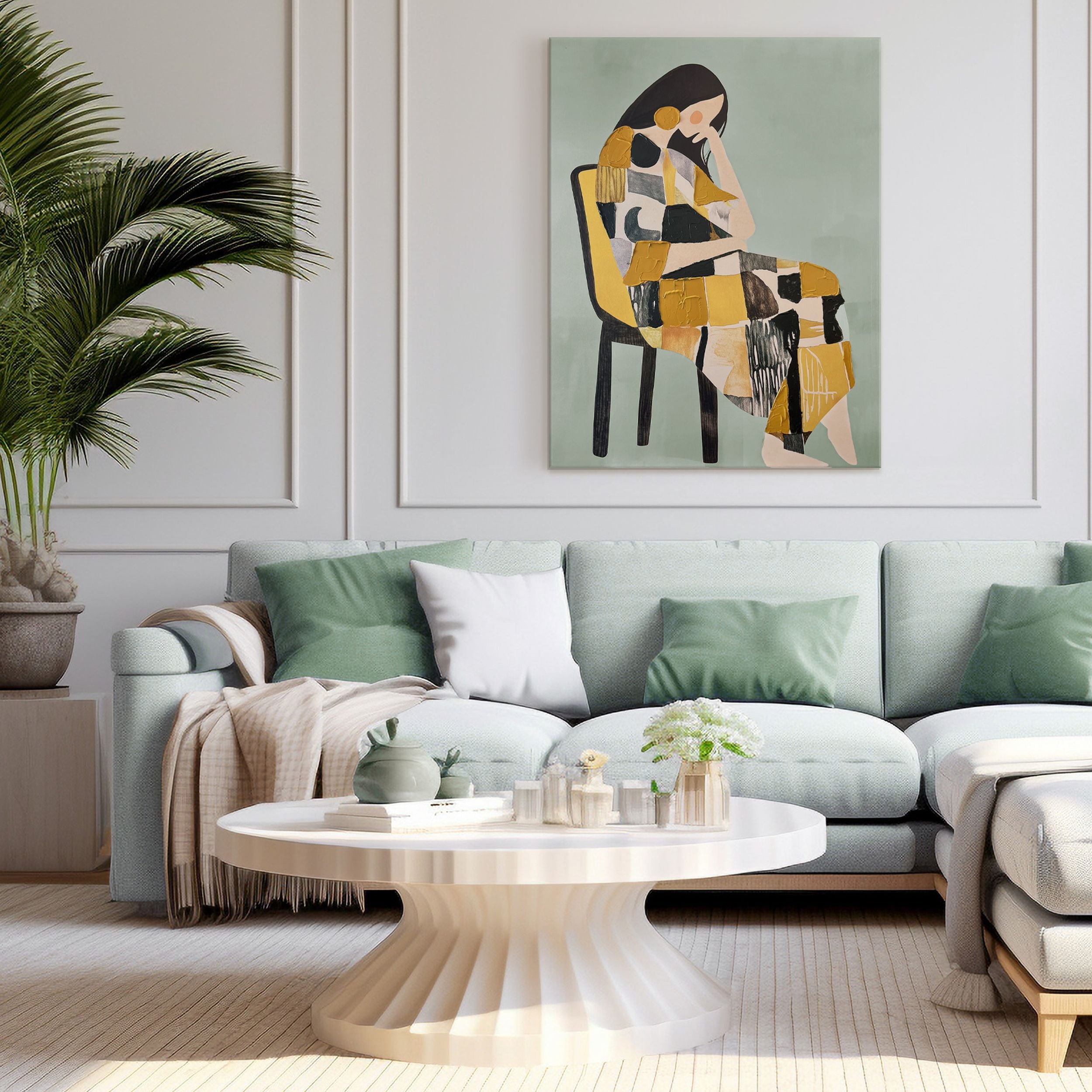 Obraz Penelope 100x70 cm z ręcznie malowanymi elementami