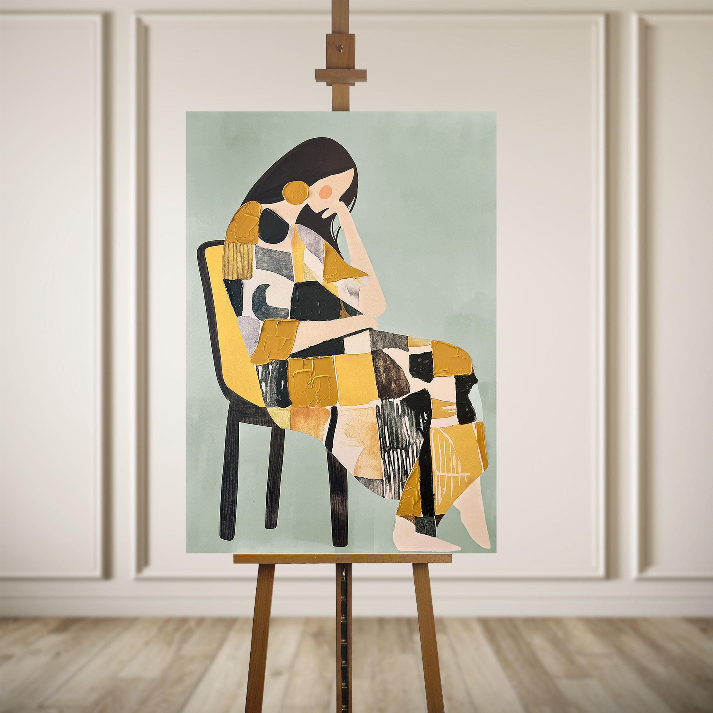 Obraz Penelope 100x70 cm z ręcznie malowanymi elementami