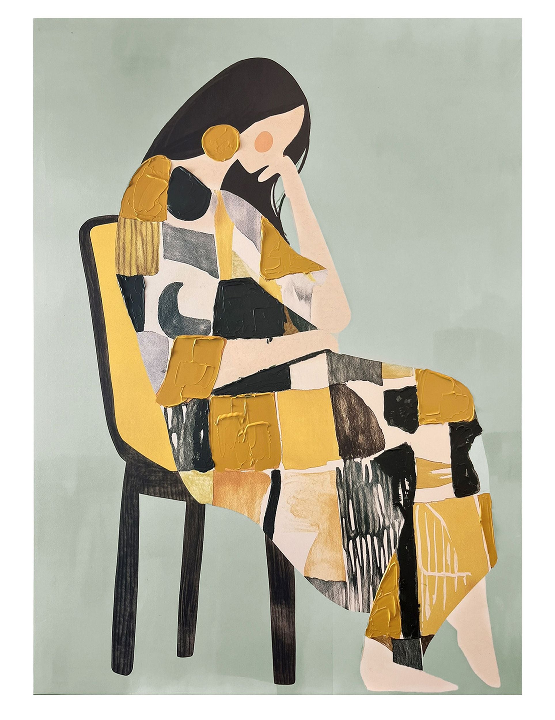 Obraz Penelope 100x70 cm z ręcznie malowanymi elementami