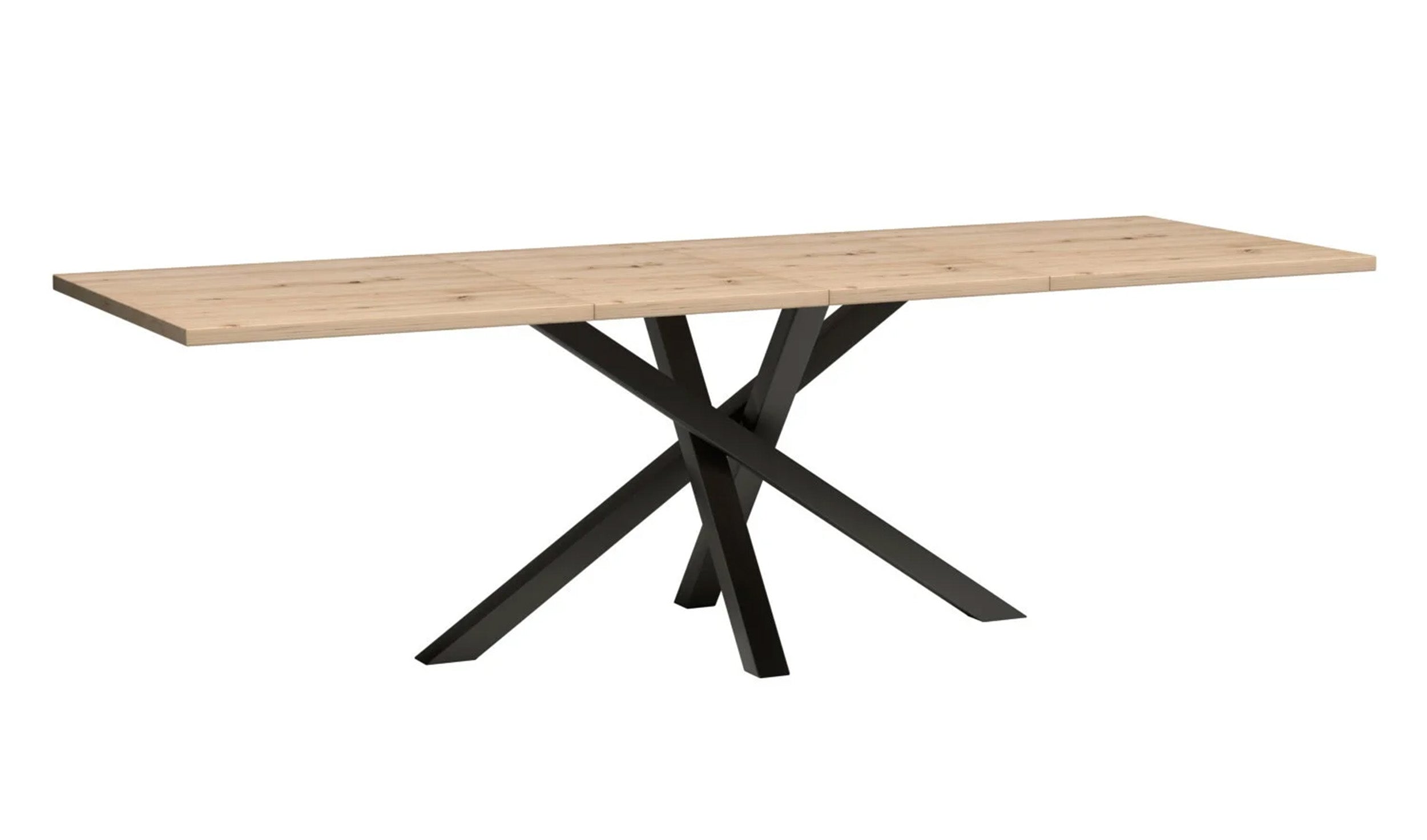 Stół rozkładany do jadalni Cali 160-260x90 cm dąb artisan na czarnych nogach