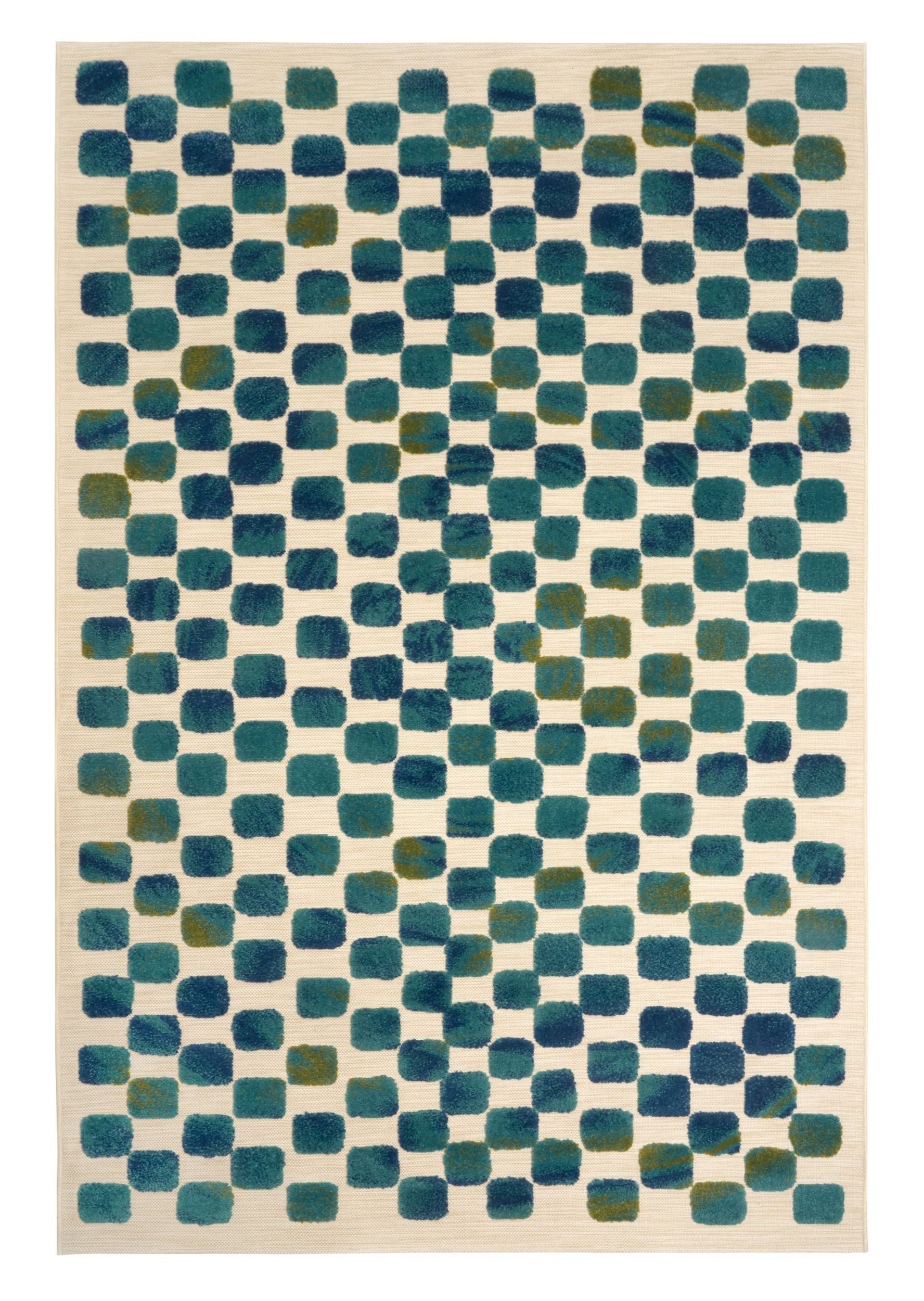Dywan zewnętrzny Calma 200x290 cm niebiesko-beżowy