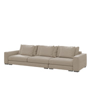 Sofa trzyosobowa Mia szarobrązowa szenil łatwoczyszczący
