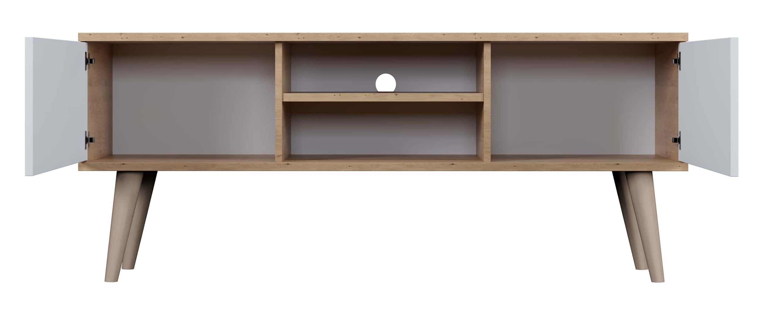 Szafka RTV Damally 120 cm dąb artisan/biała