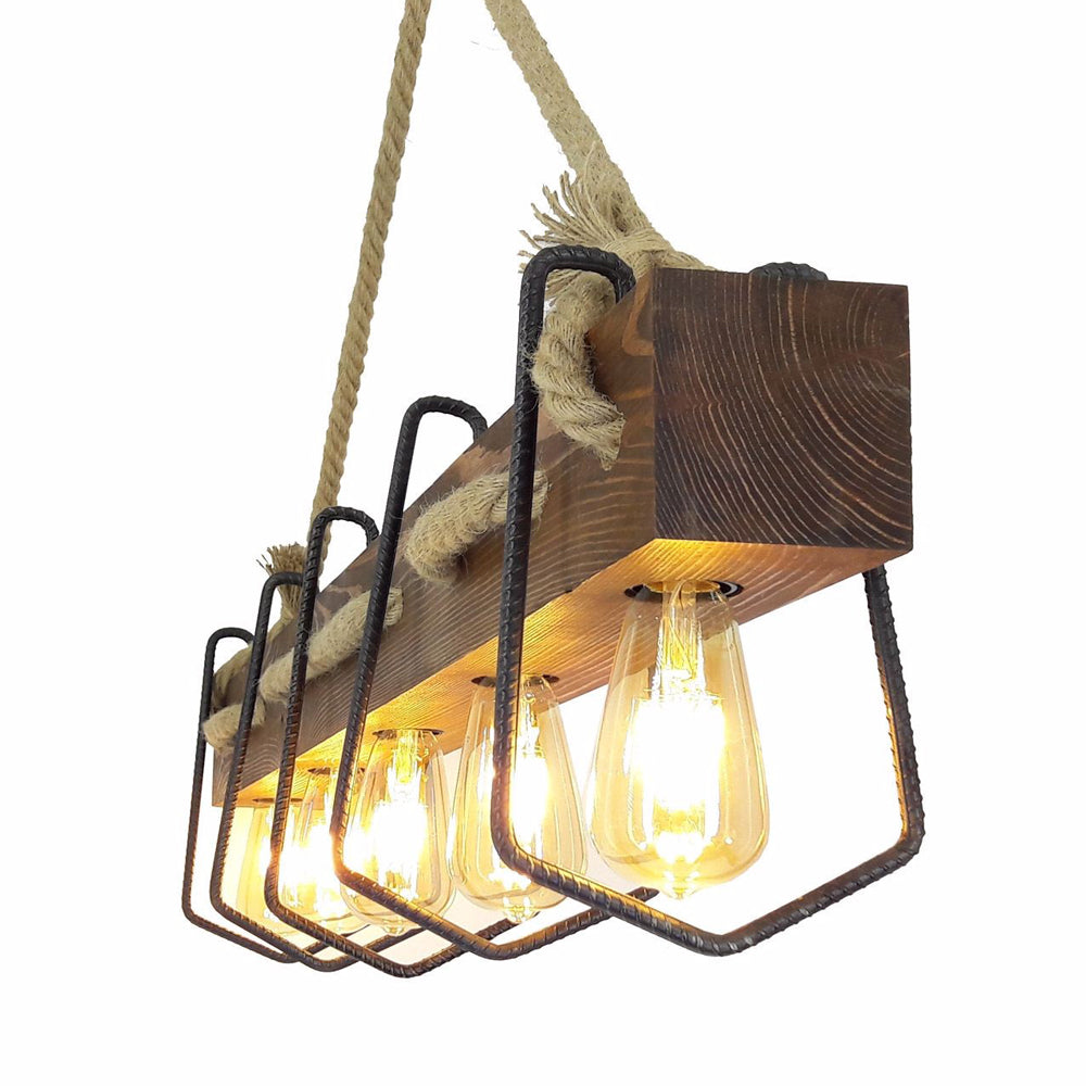 Lampa sufitowa Kiette x5 industrialna wysoka 100 cm
