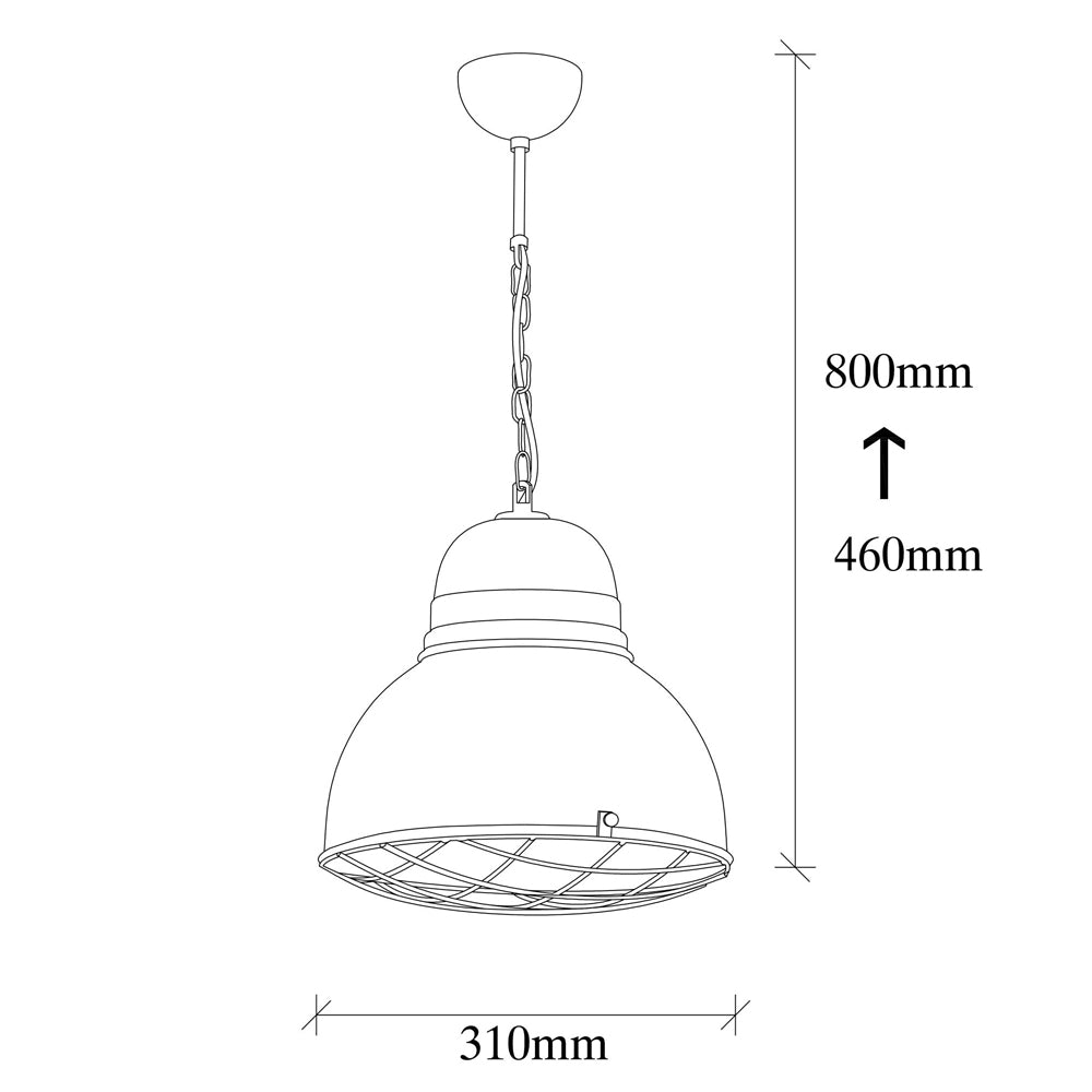 Lampa sufitowa Ardulace industrialna średnica 31 cm żółta