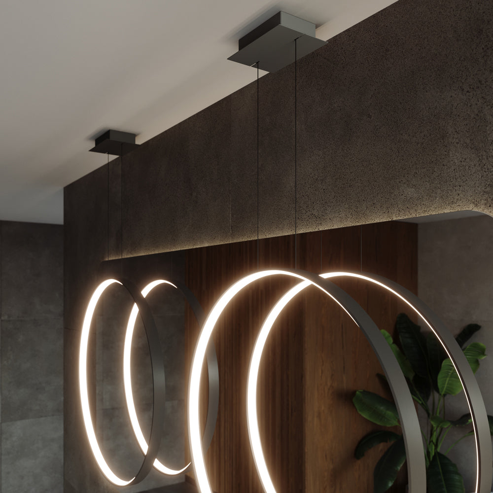 Lampa wisząca Retore średnica 110 cm 3000K czarna