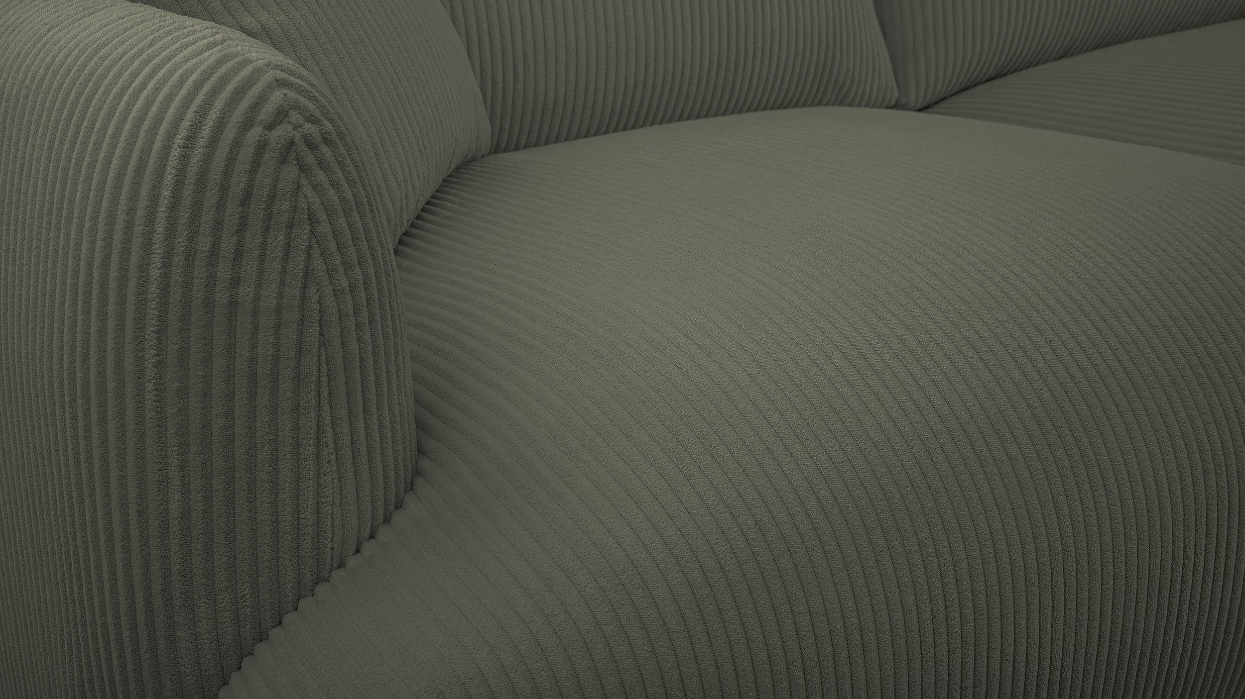 Sofa trzyosobowa Chacco oliwkowa sztruks