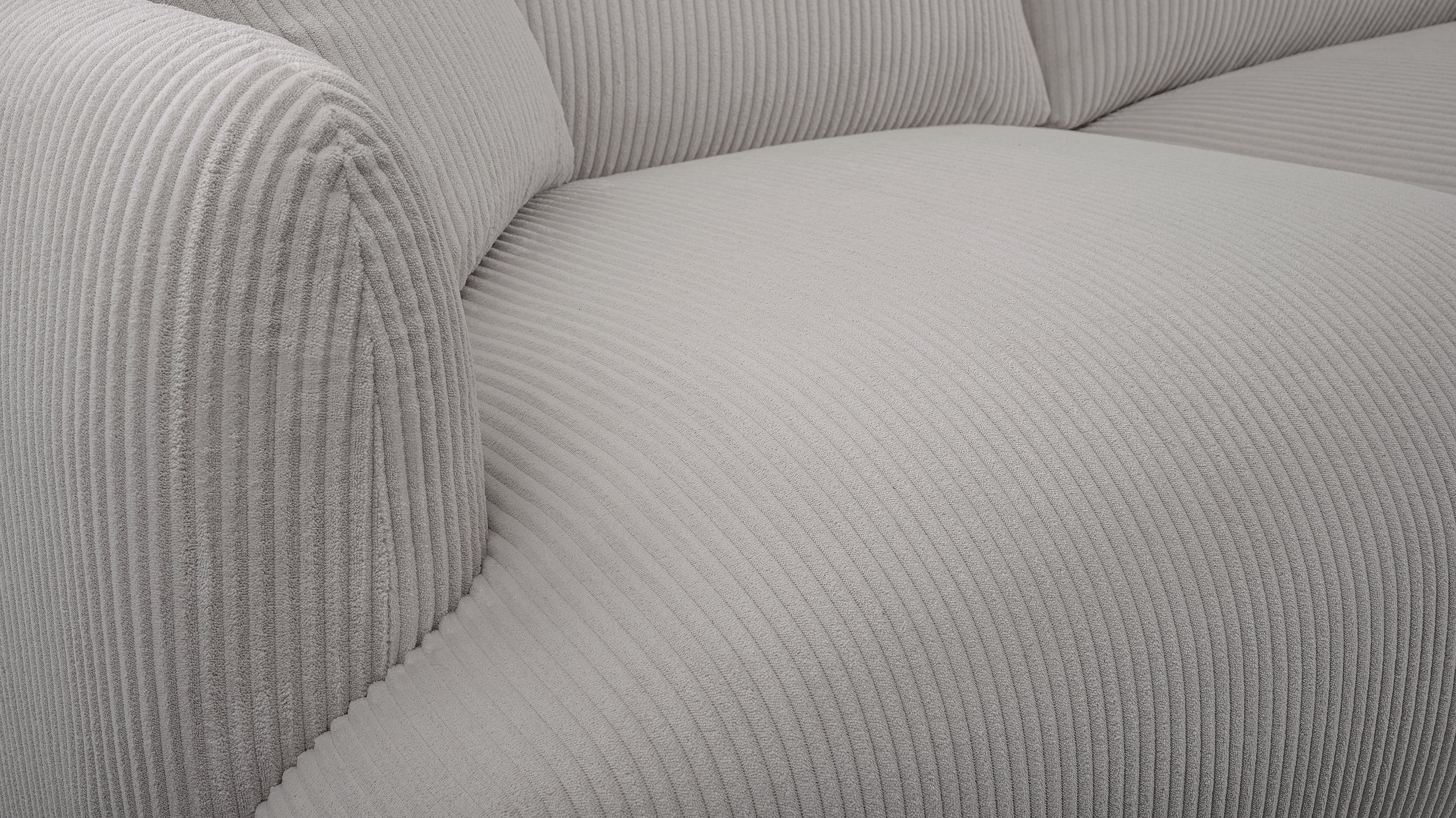 Sofa trzyosobowa Chacco jasnoszara sztruks