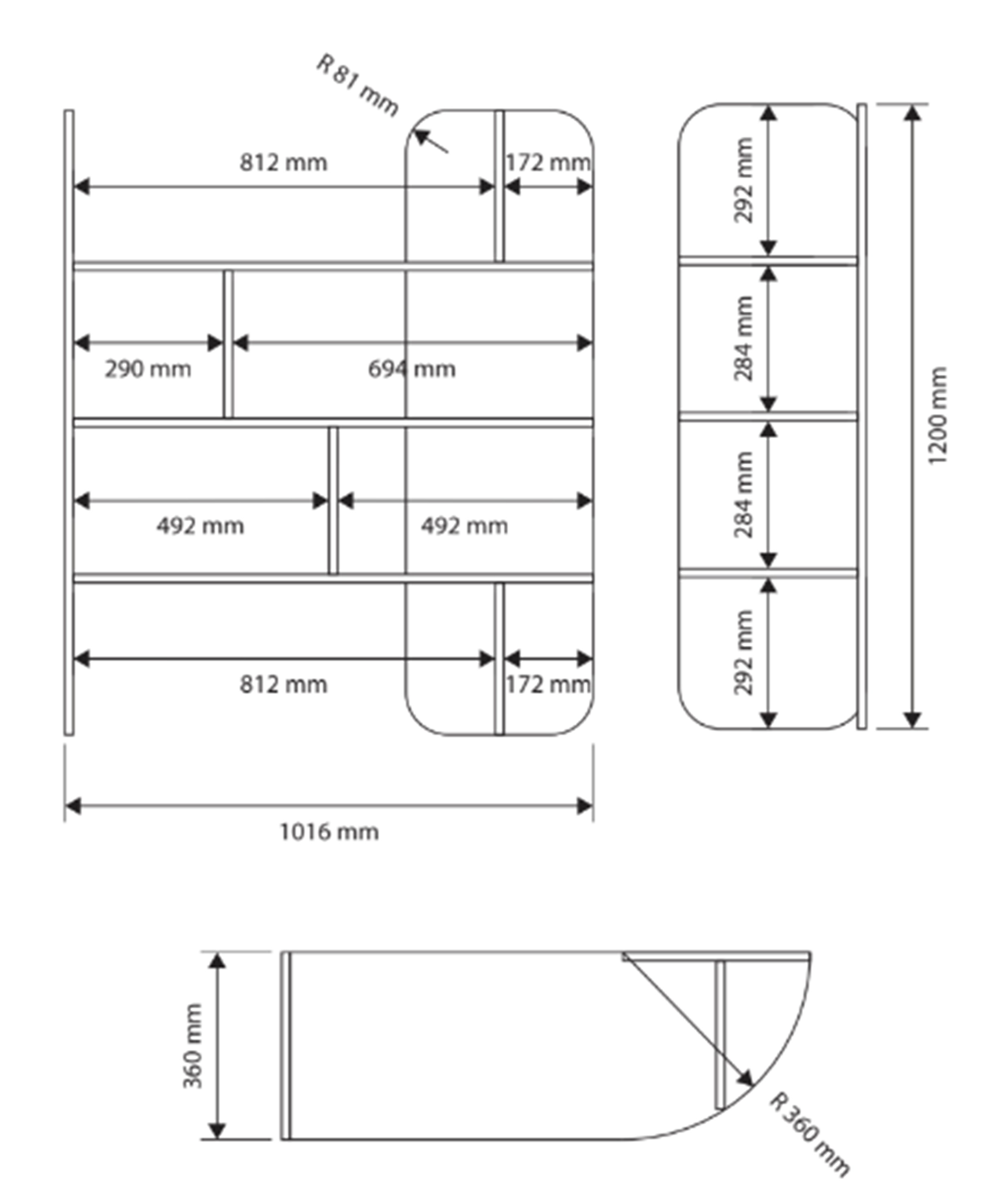 Regał Contle 102 cm niski dąb olejowany