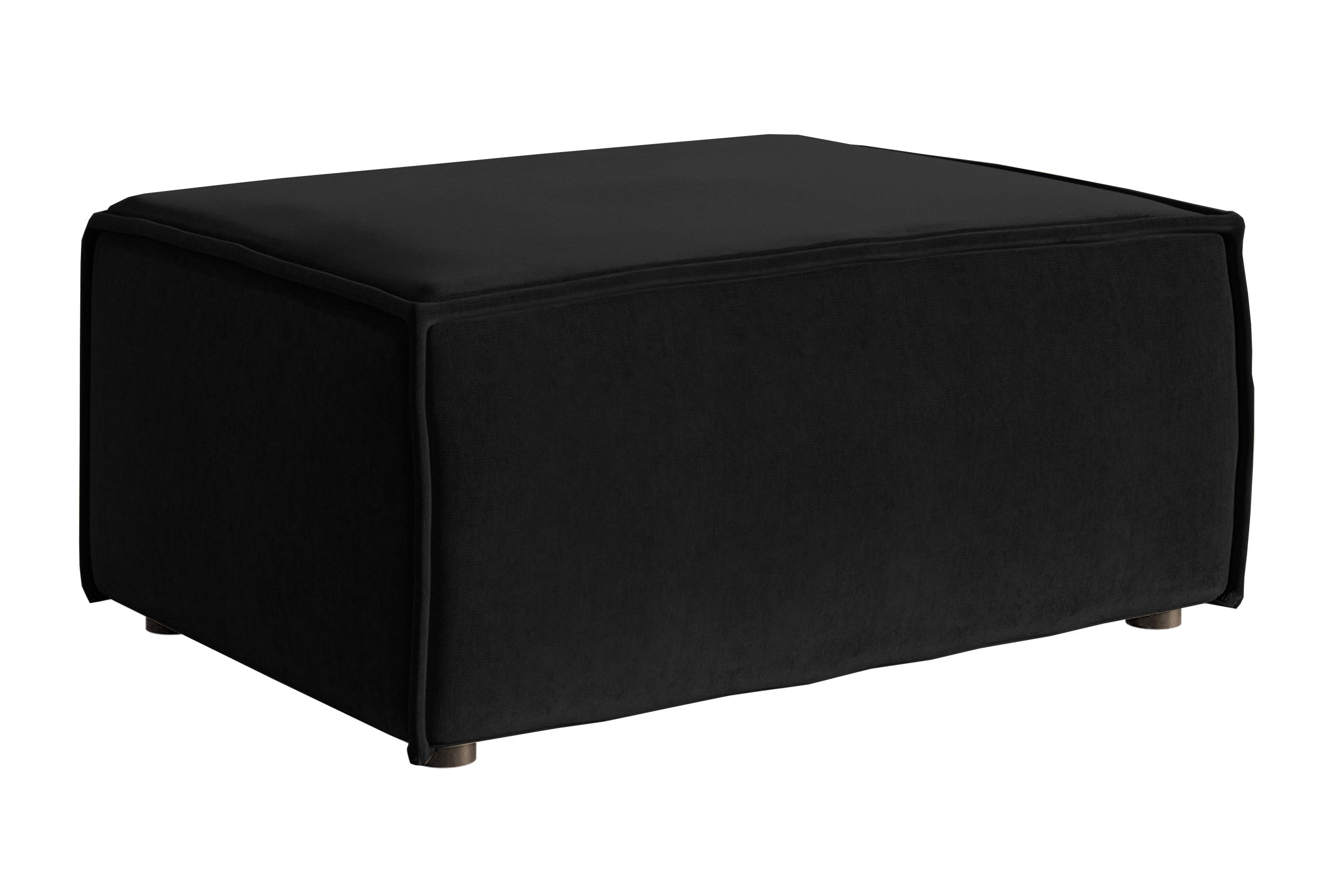 Pufa Copertino 65x90 cm czarna welur hydrofobowy