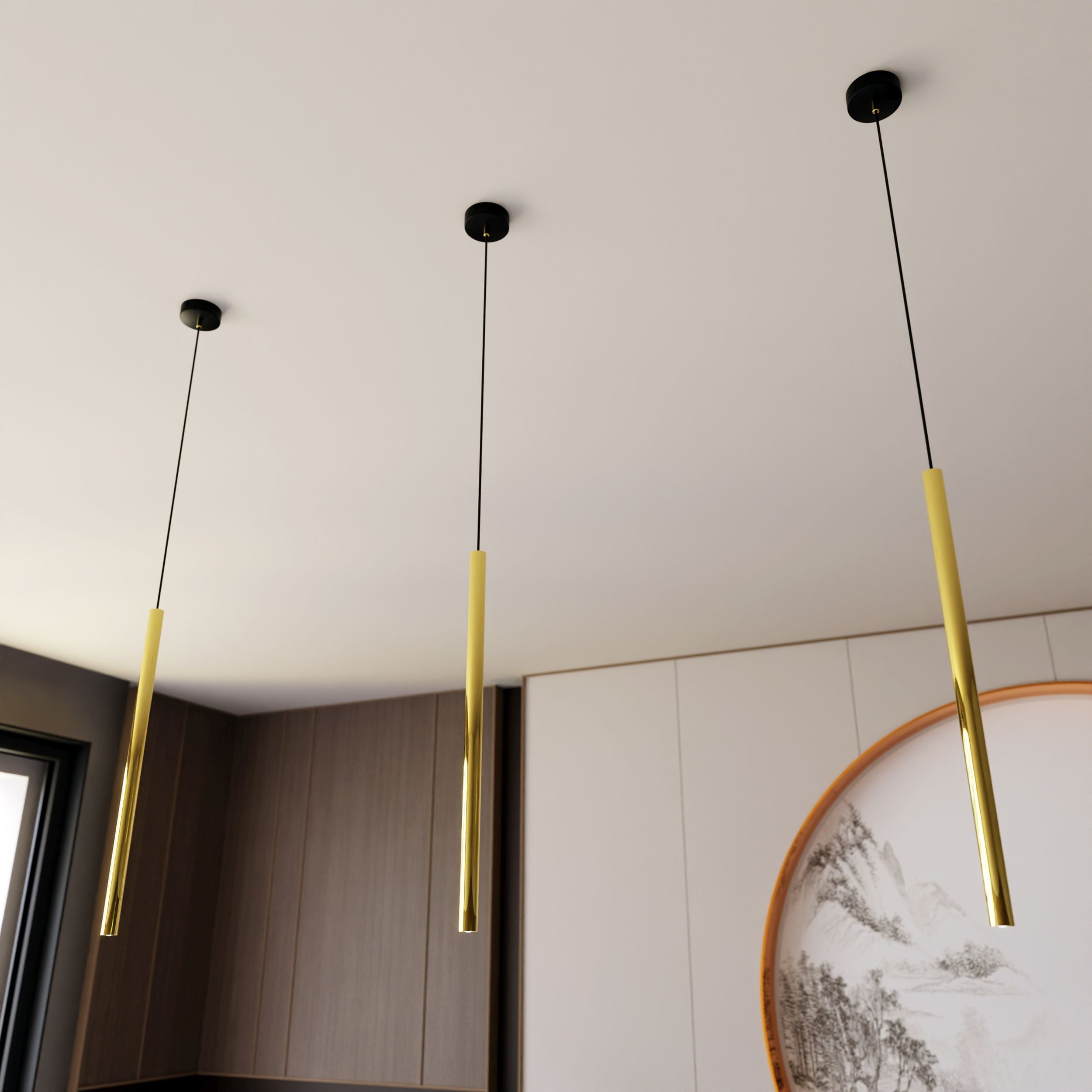 Lampa wisząca Corinaldo złota x1
