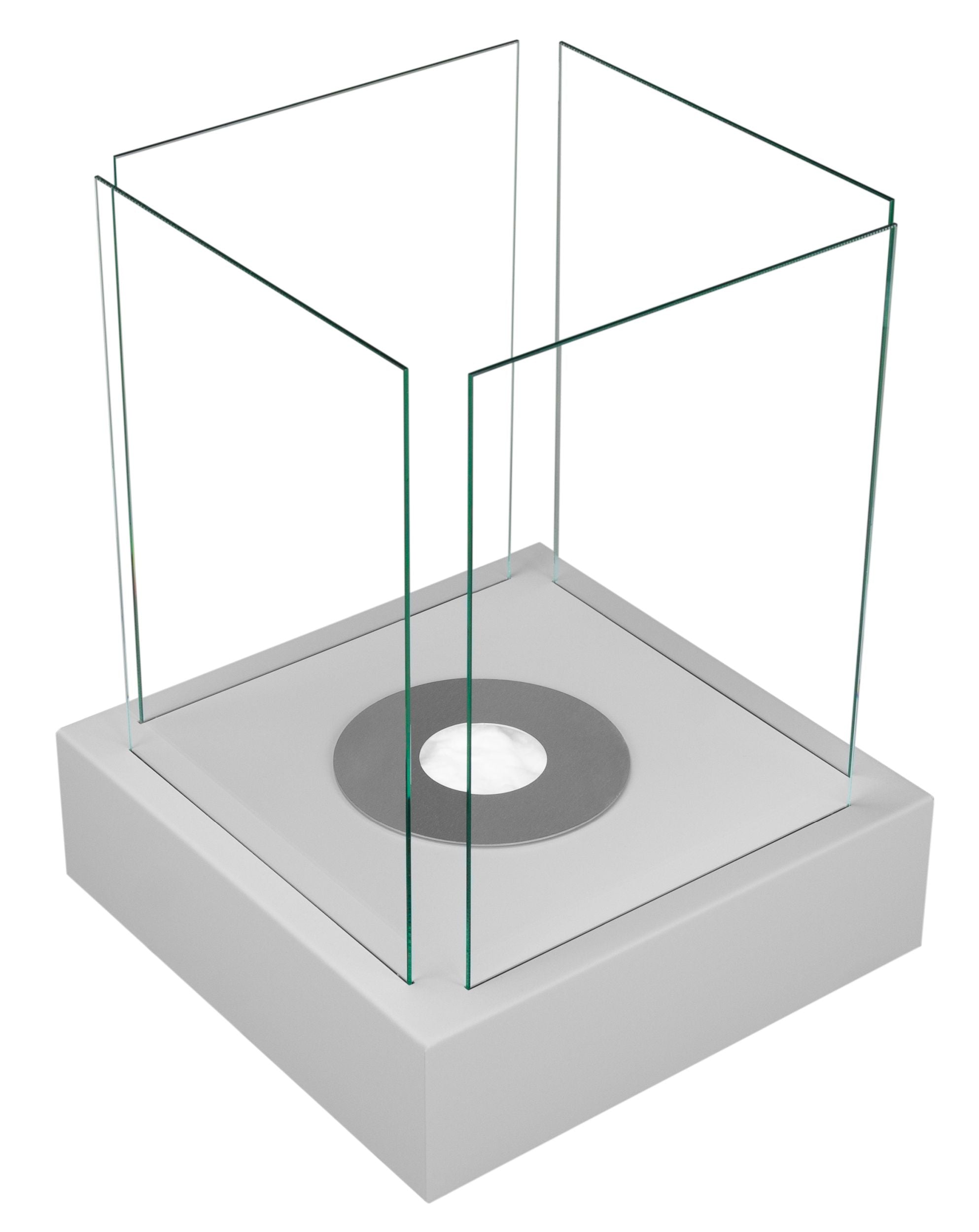 Biokominek Cube kwadratowy 40 cm szary strukturalny