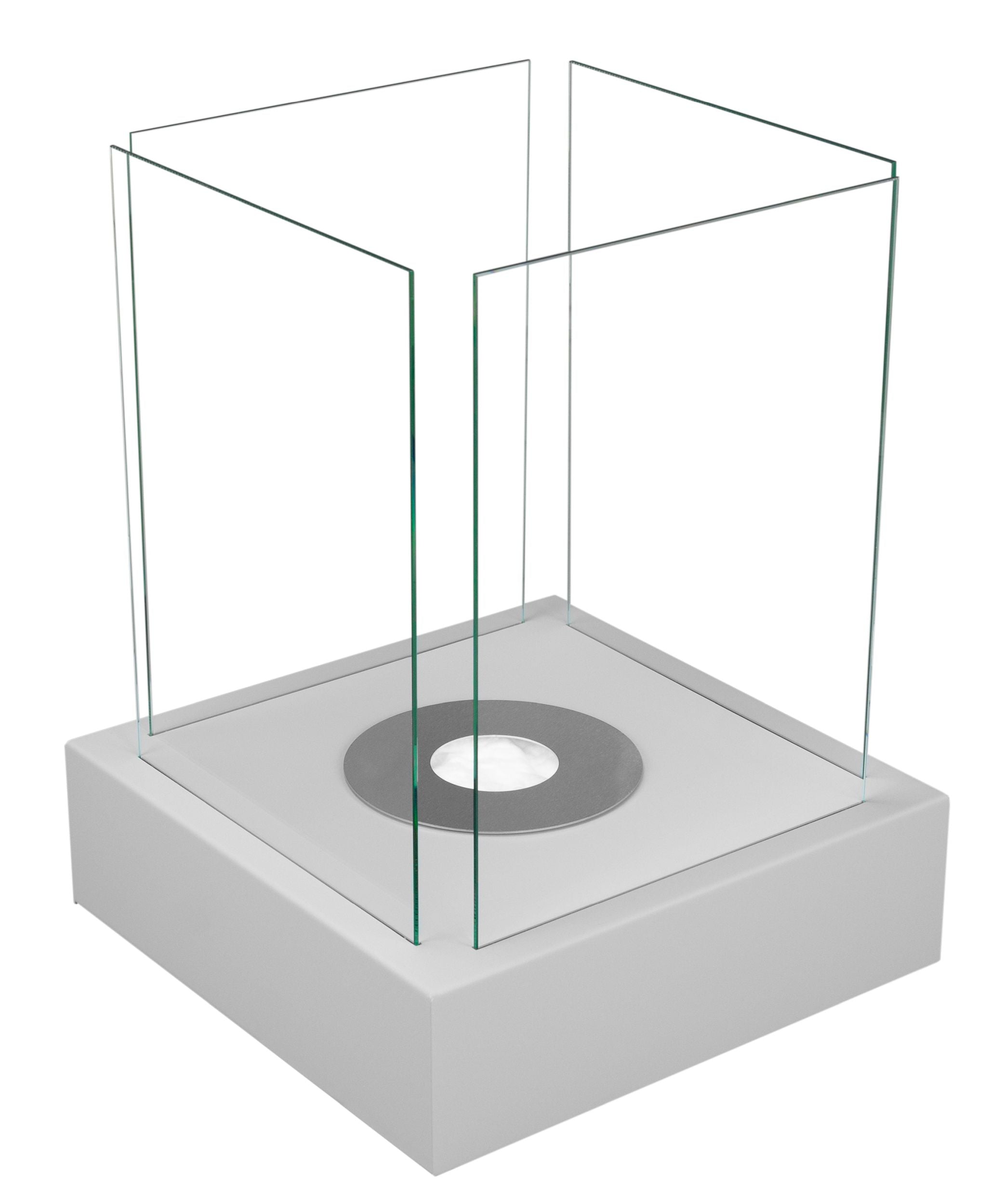 Biokominek Cube kwadratowy 40 cm szary strukturalny