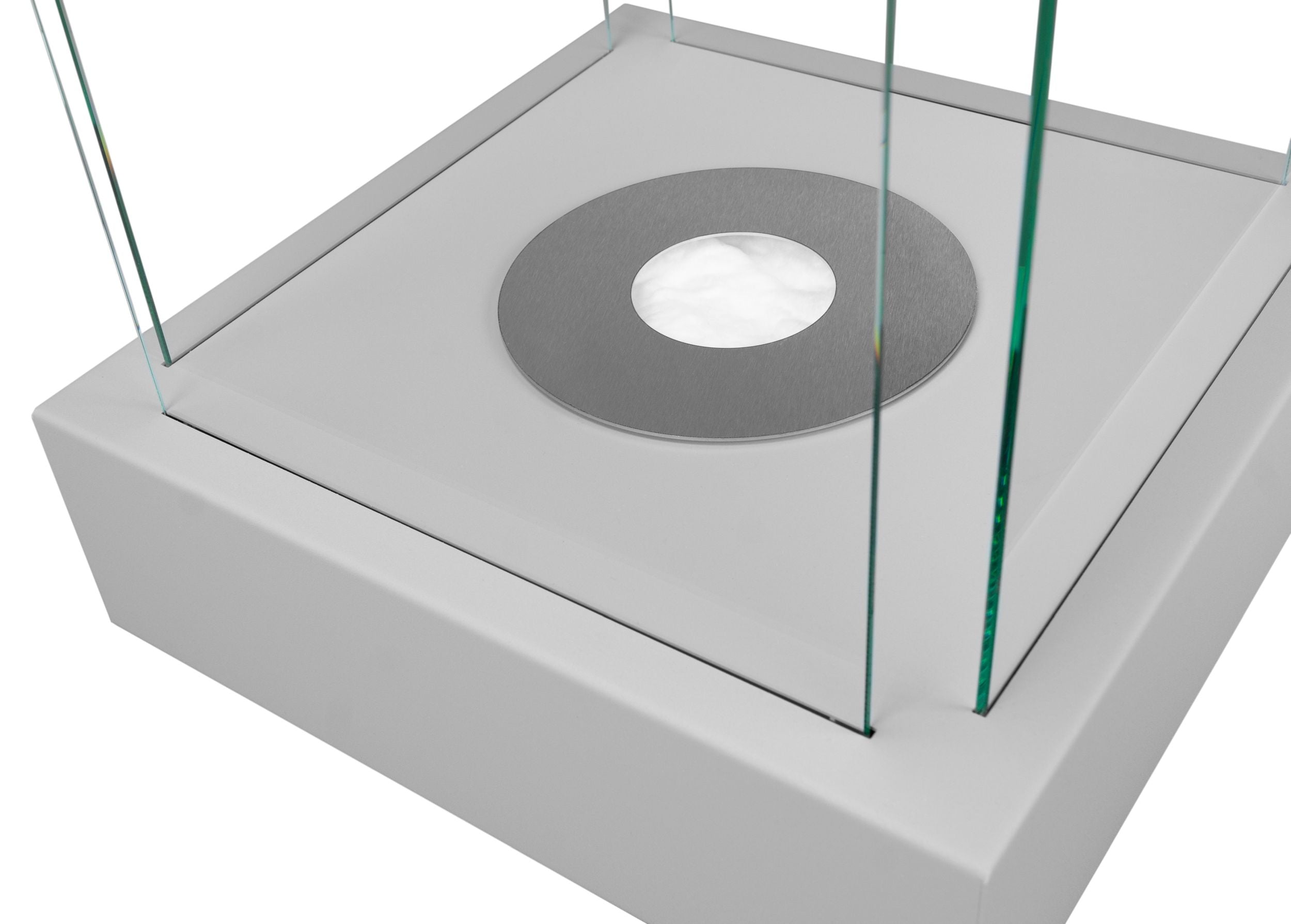 Biokominek Cube kwadratowy 40 cm szary strukturalny