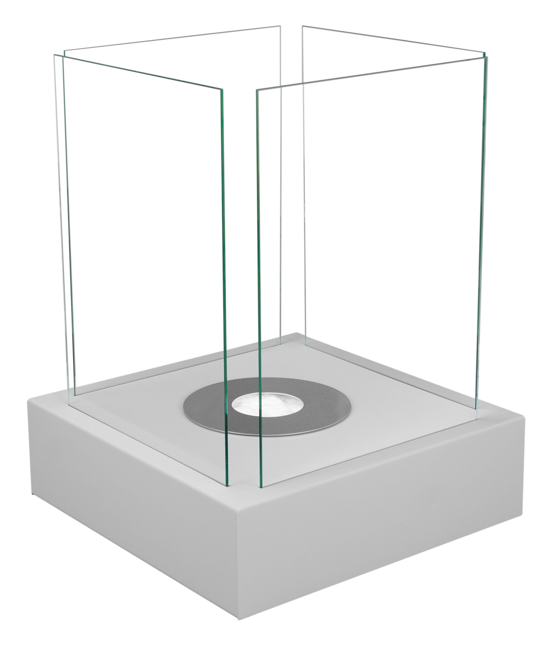 Biokominek Cube kwadratowy 40 cm szary strukturalny
