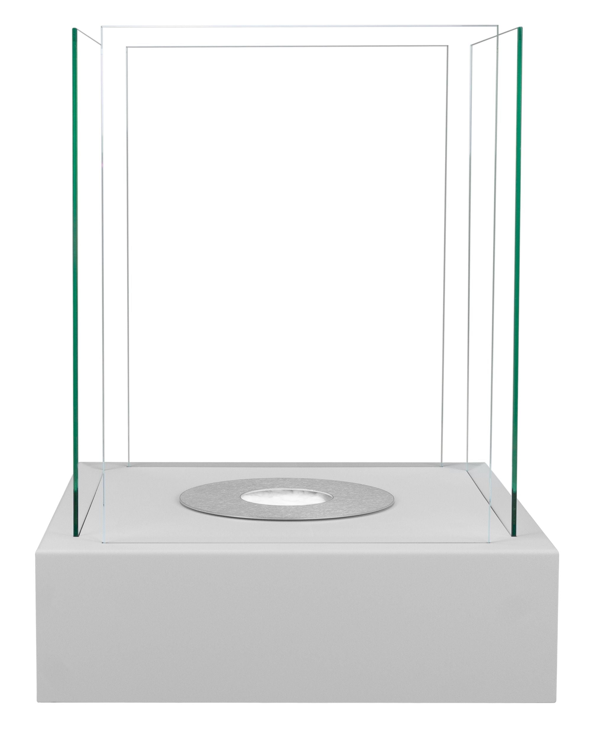 Biokominek Cube kwadratowy 40 cm szary strukturalny