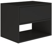 Szafka nocna Framme wisząca z szufladą i wnęką 50 cm czarna