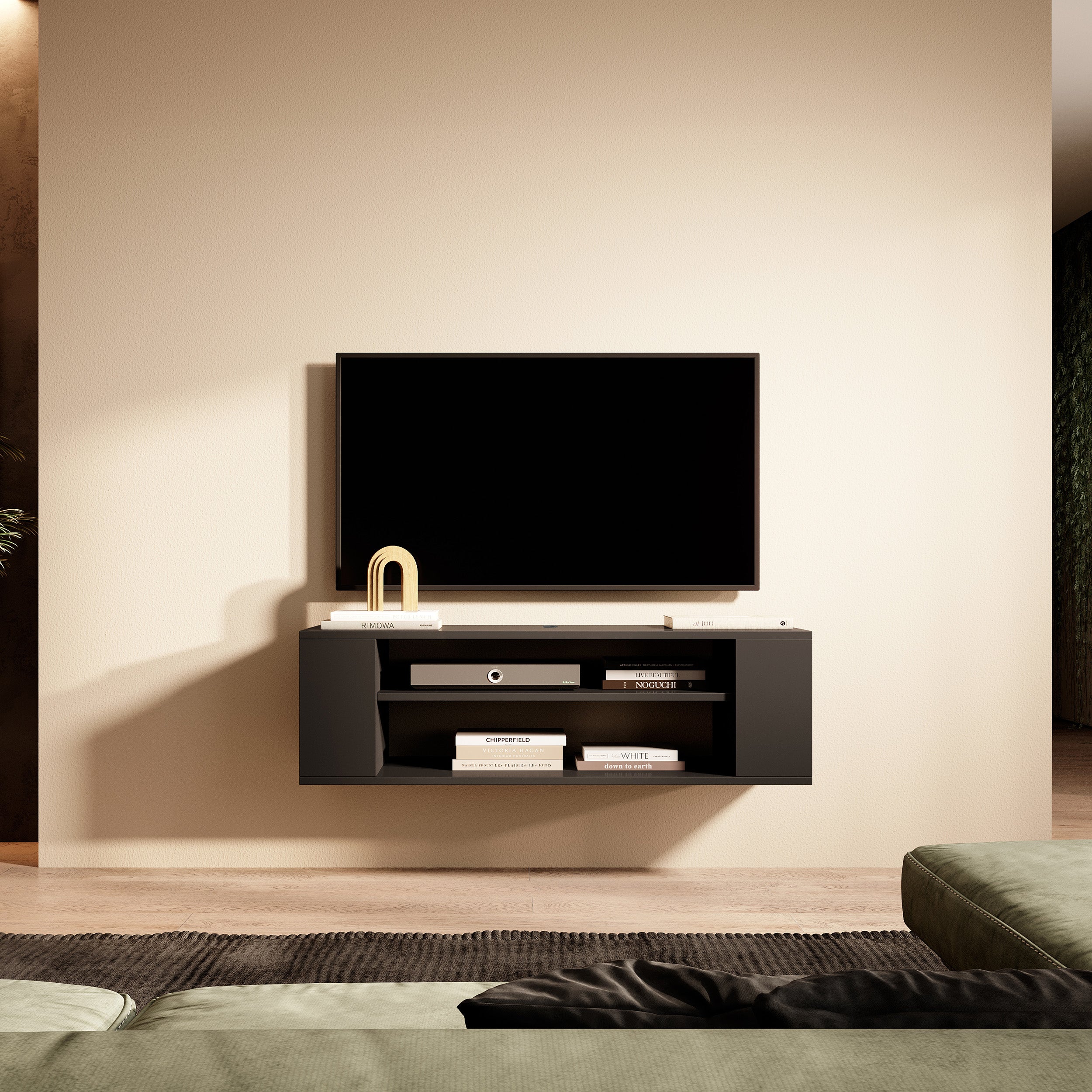 Szafka RTV Wall 100 cm Czarny