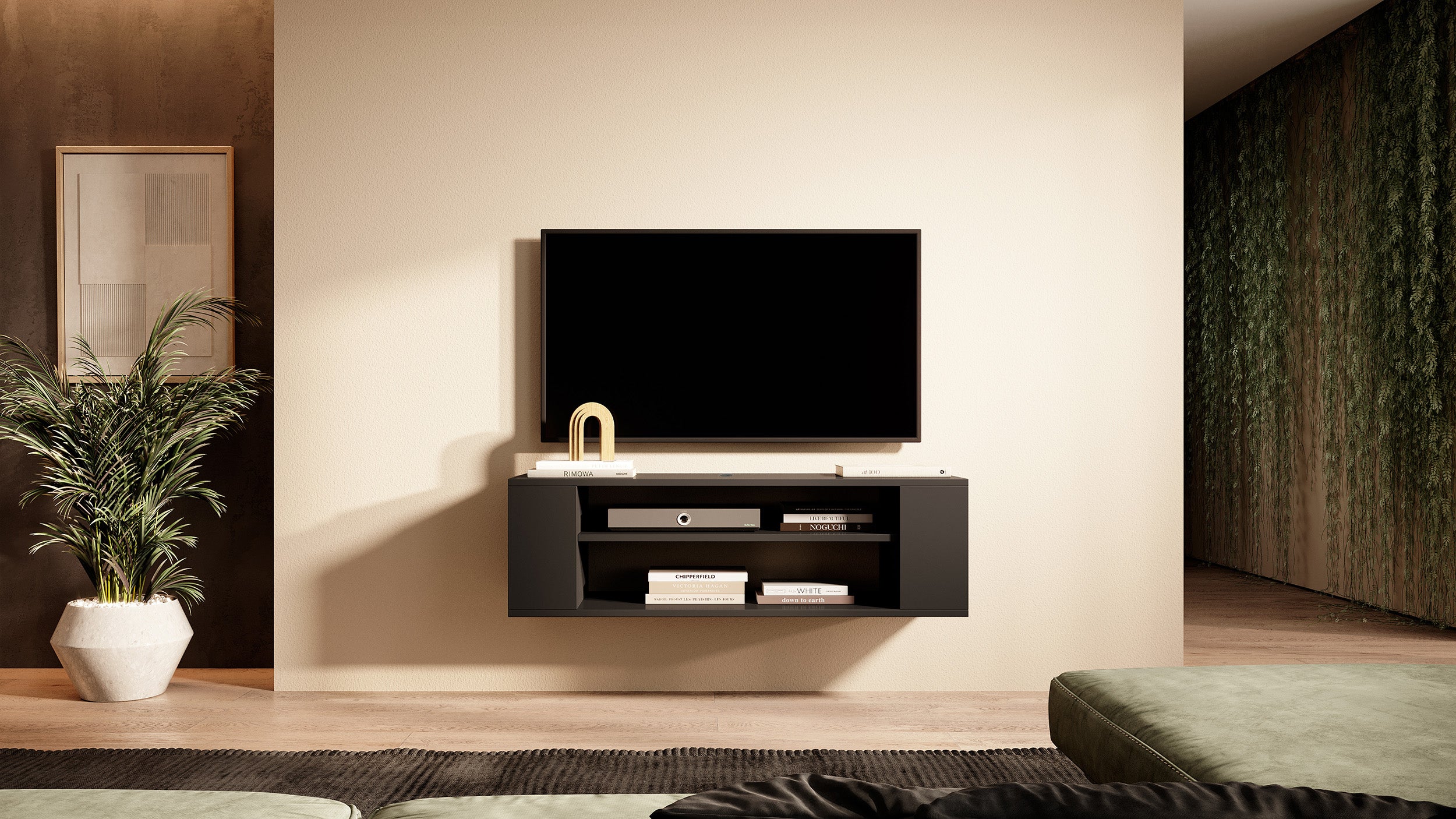 Szafka RTV Wall 100 cm Czarny