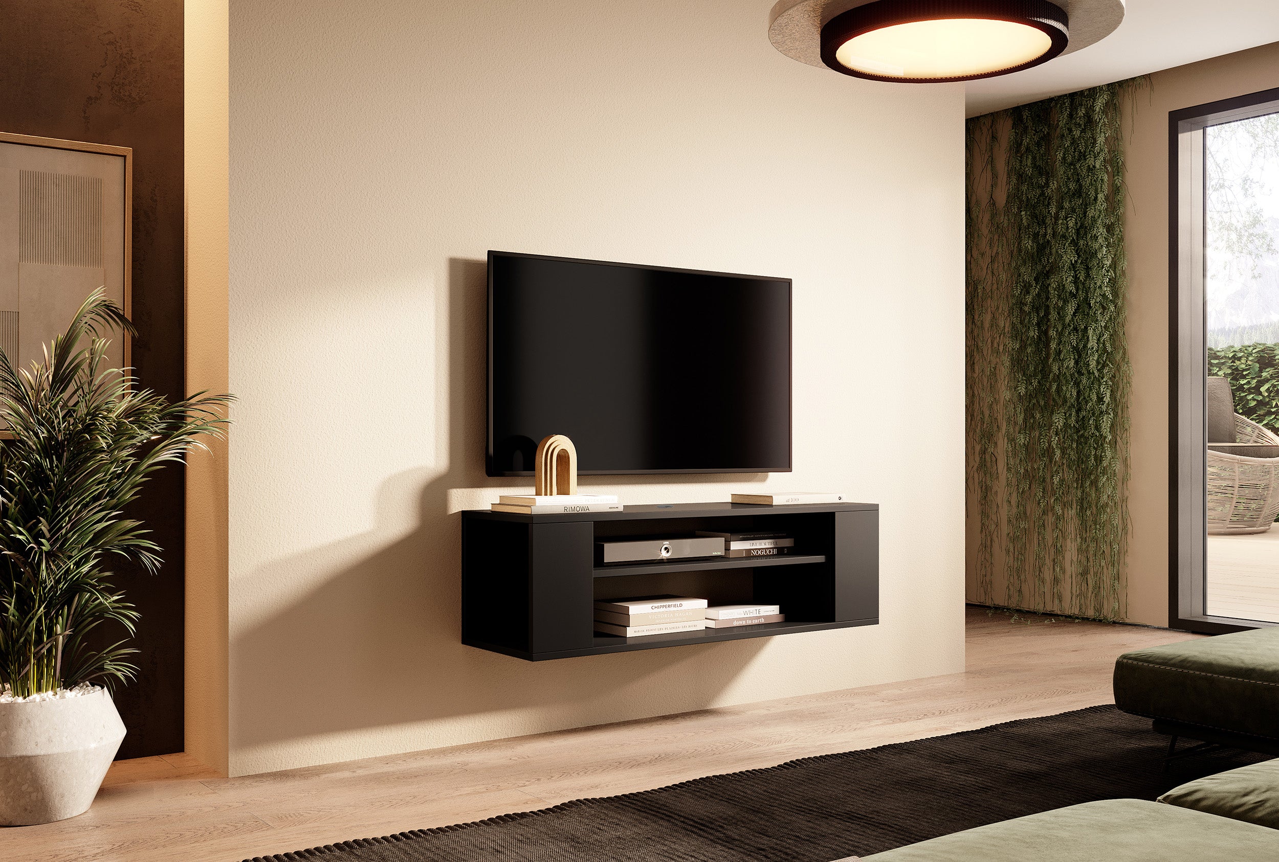 Szafka RTV Wall 100 cm Czarny