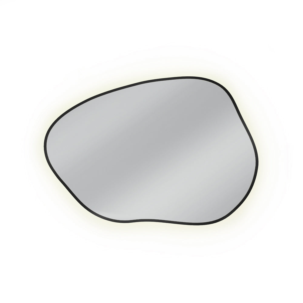 Lustro z podświetleniem Stain I Bright 80x57 cm czarne/ neutralna barwa światła