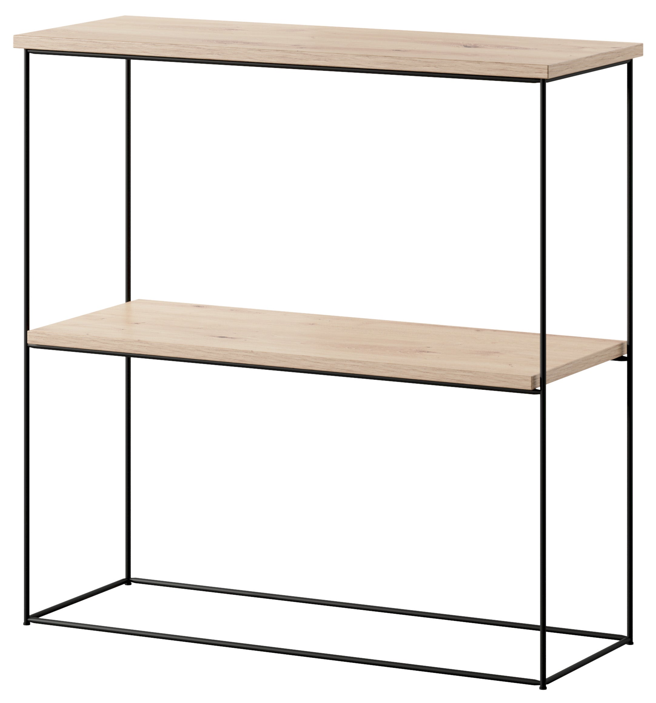 Konsola Toni z półką 80 cm Dąb artisan z czarnymi nogami
