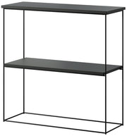 Konsola Toni z półką 80 cm Czarny z czarnymi nogami