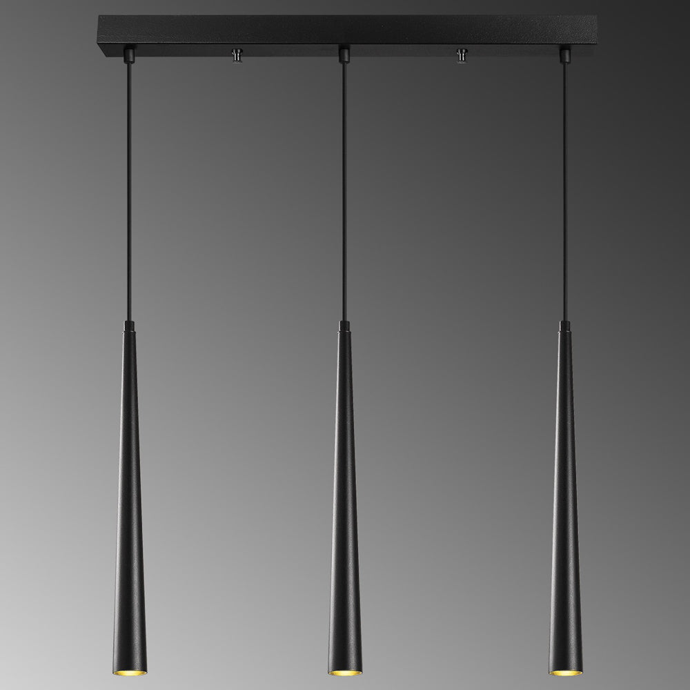 Lampa sufitowa Milibeliso x3 58 cm czarna