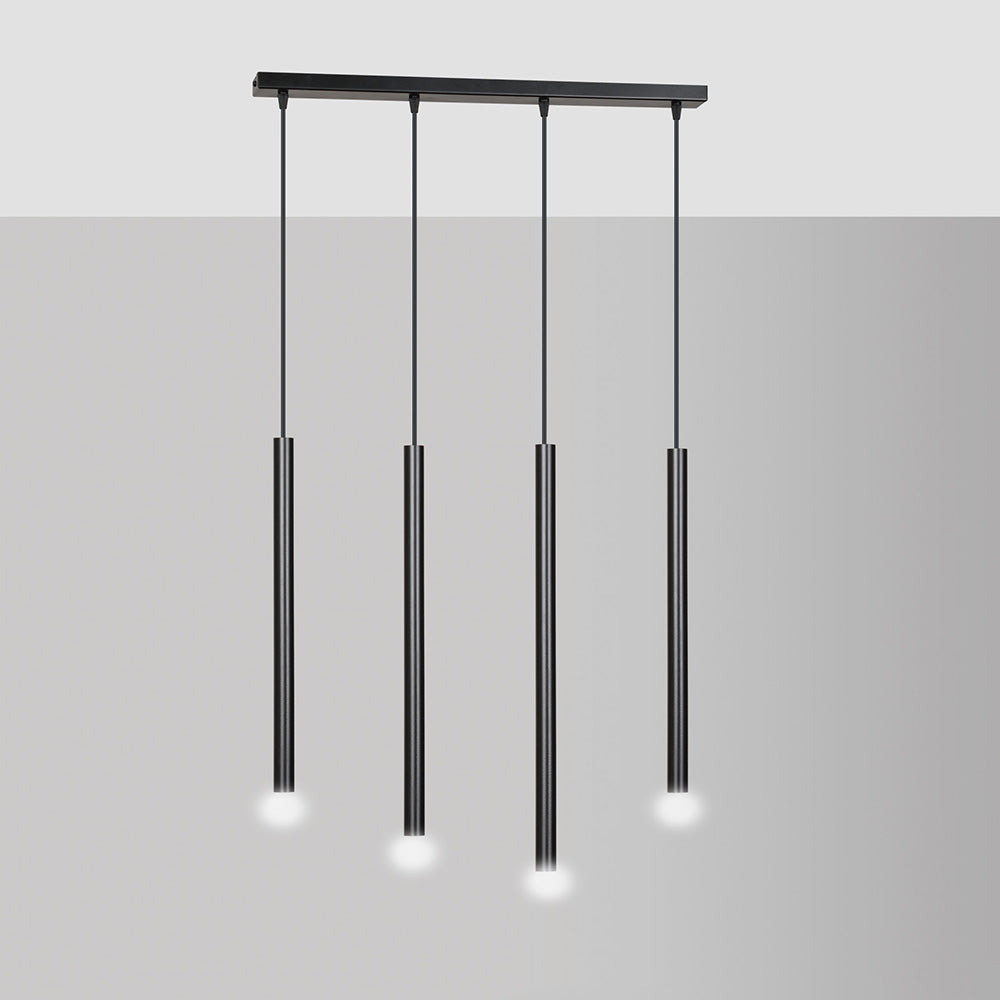 Lampa wisząca Corinaldo czarna x4