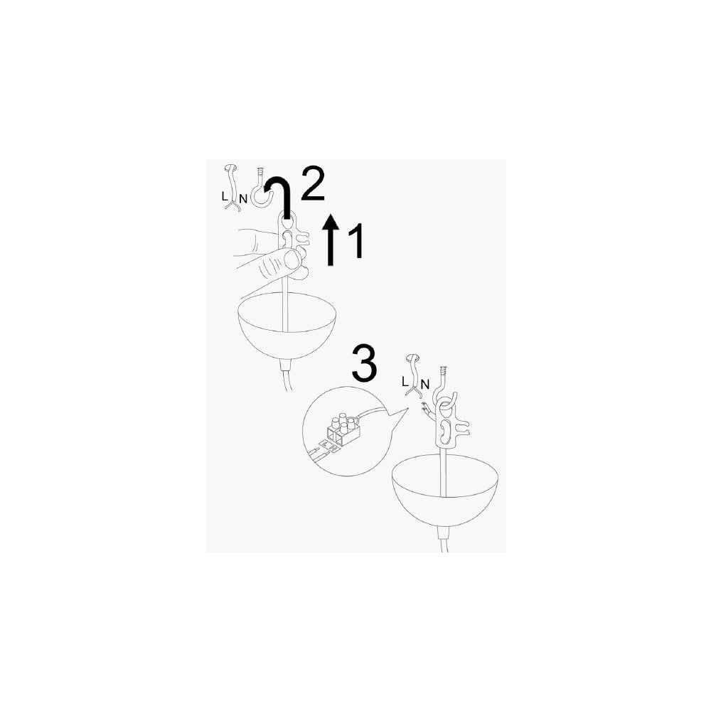 Żyrandol sufitowy Nondity x6 czarny/nikiel