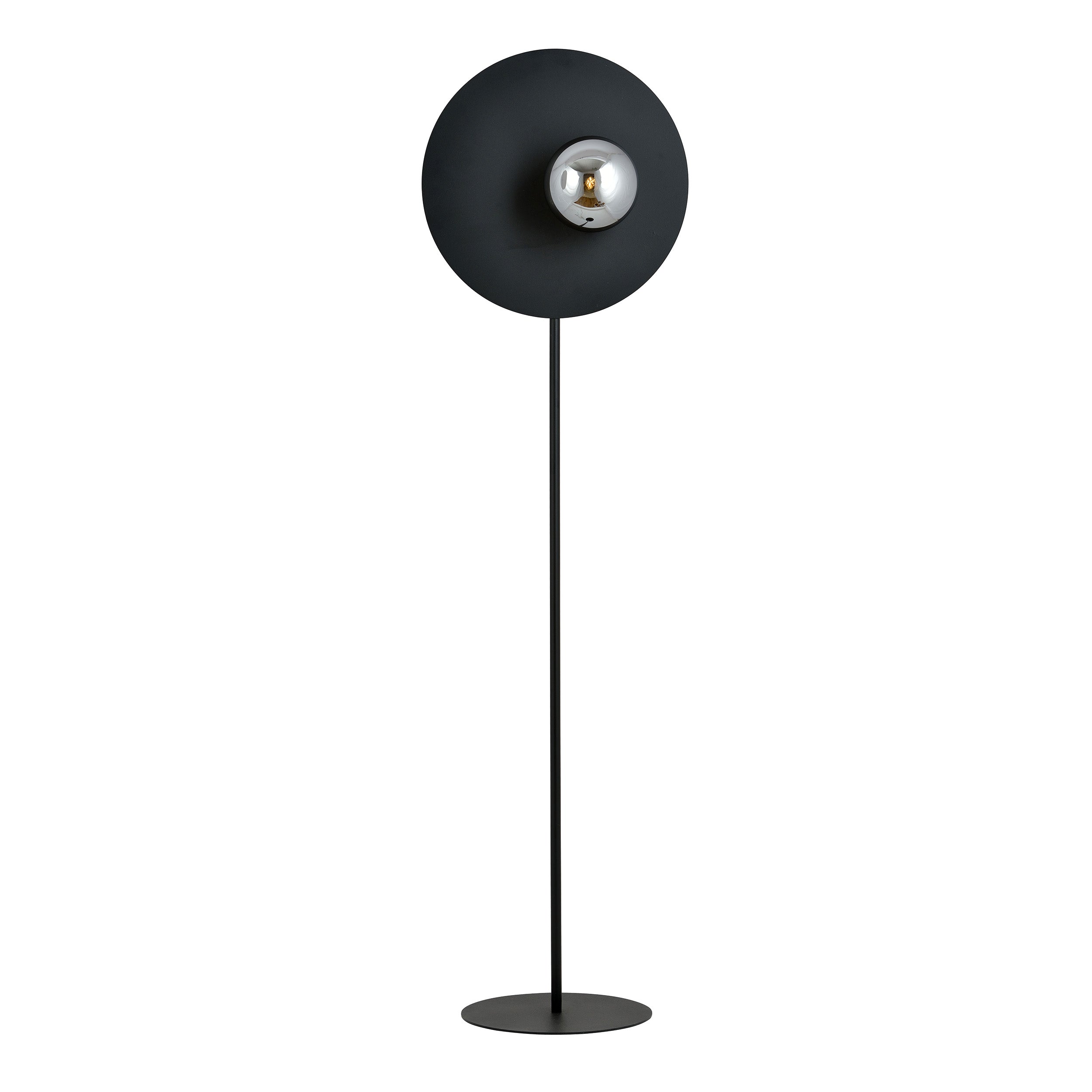 Lampa podłogowa Salvies czarno-grafitowa
