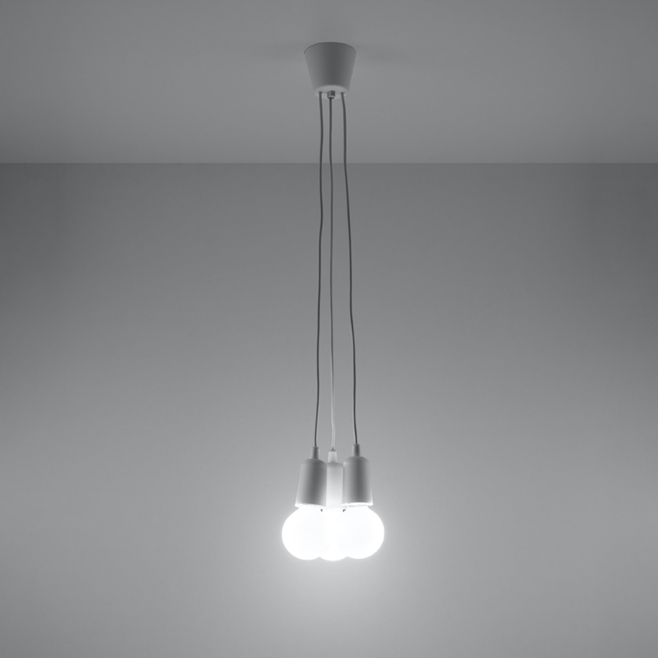 Lampa wisząca Drense 3 biała