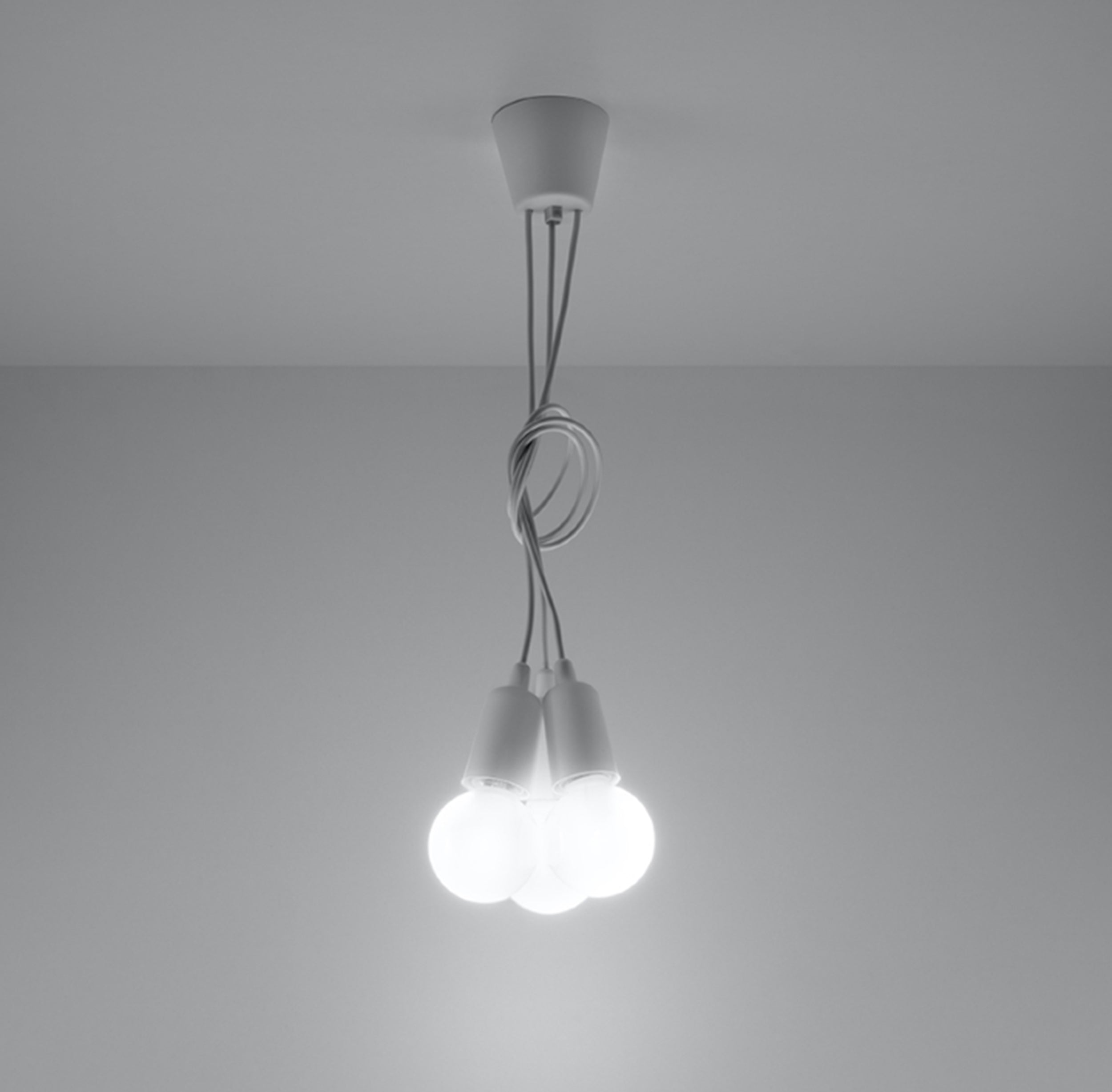 Lampa wisząca Drense 3 biała