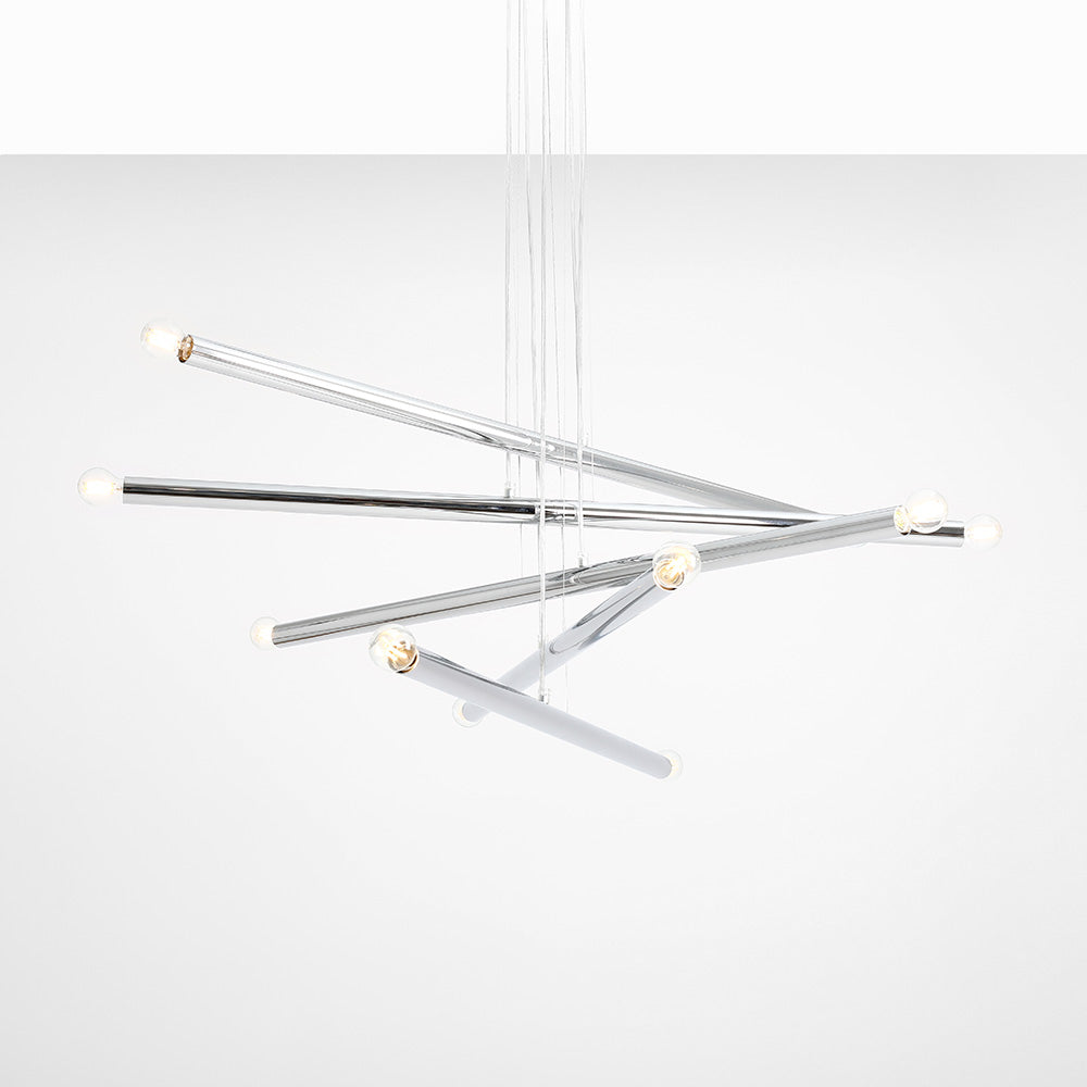 Lampa wisząca Assilves x10 srebrna
