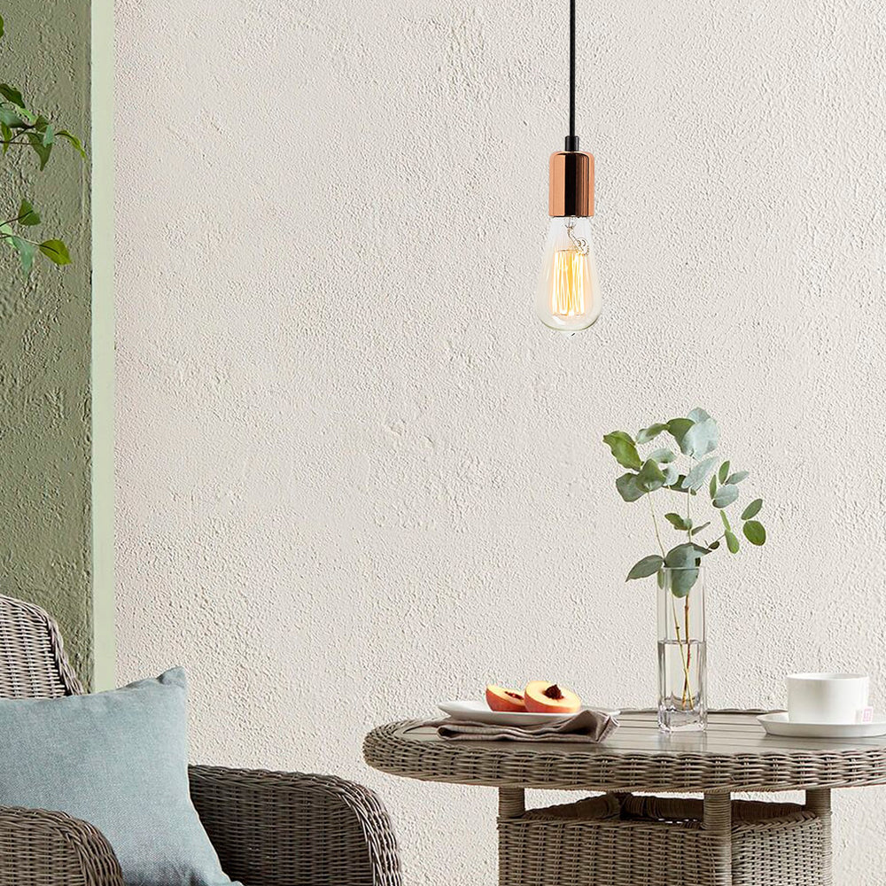 Lampa sufitowa Pabella vintage czarna/miedziana