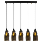 Lampa sufitowa Communis x5 83 cm ciemne szkło