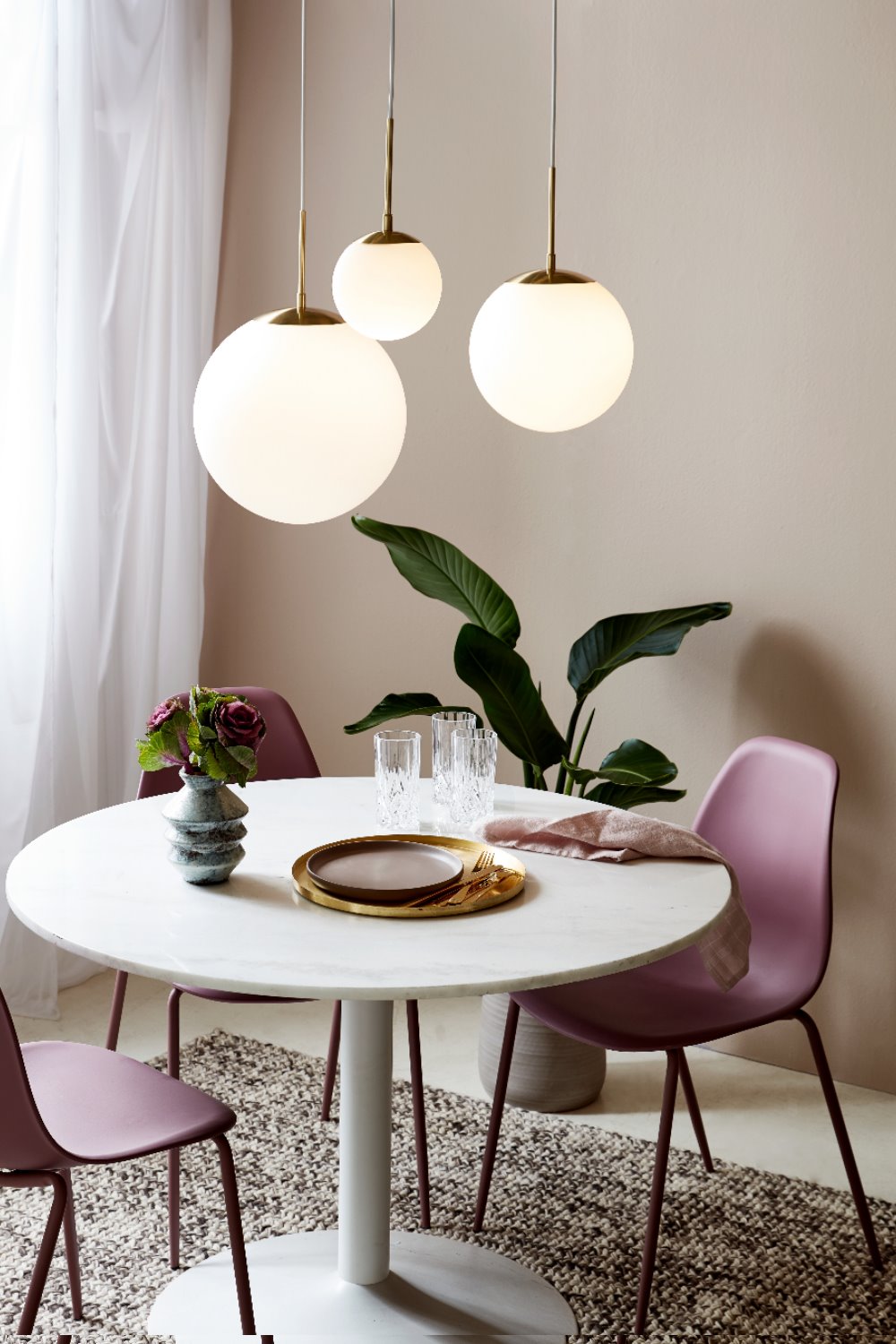 Lampa wisząca Grant średnica 15 cm biało-złota
