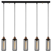 Lampa sufitowa Naomet x5 80 cm czarna