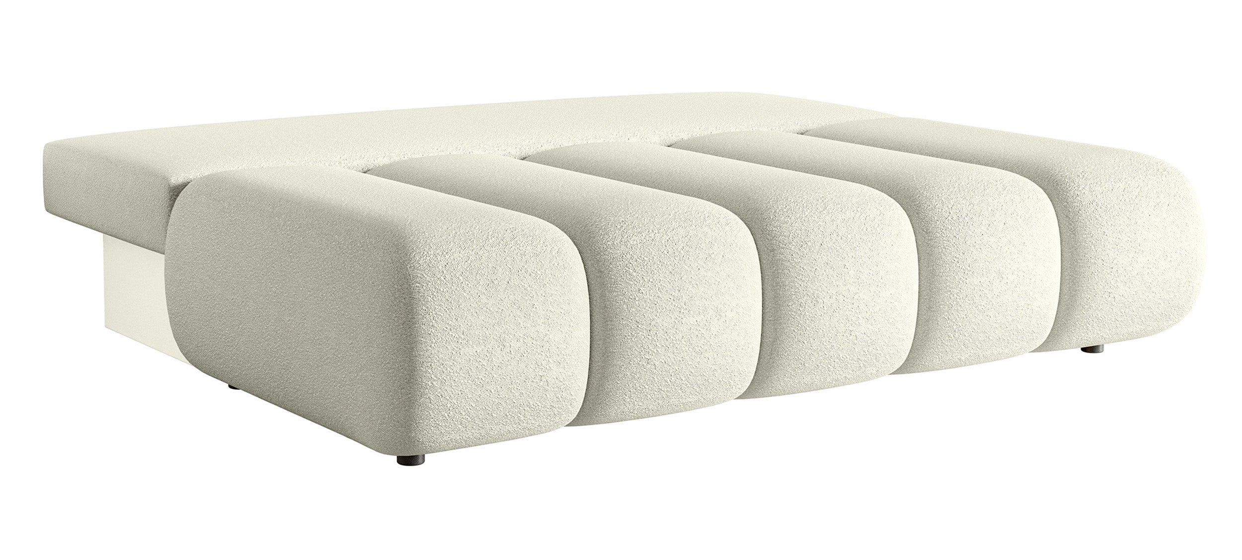 Kanapa trzyosobowa Dandelino Mini z funkcją spania kremowa boucle