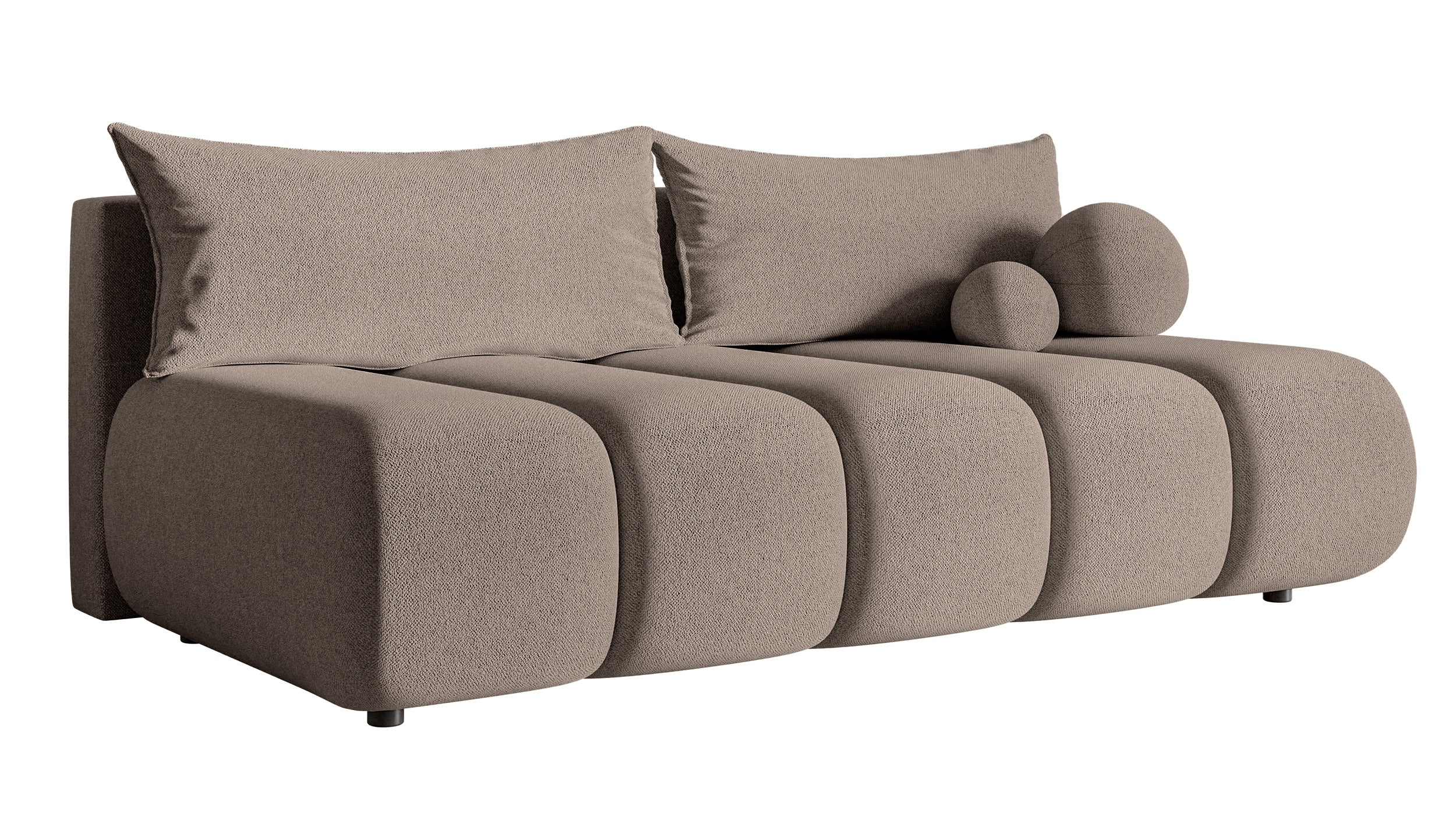 Kanapa trzyosobowa Dandelino Mini z funkcją spania beżowa szenil