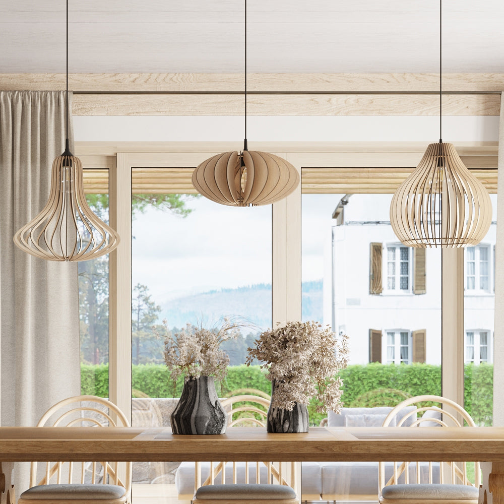 Lampa wisząca Epella drewniana średnica 41 cm