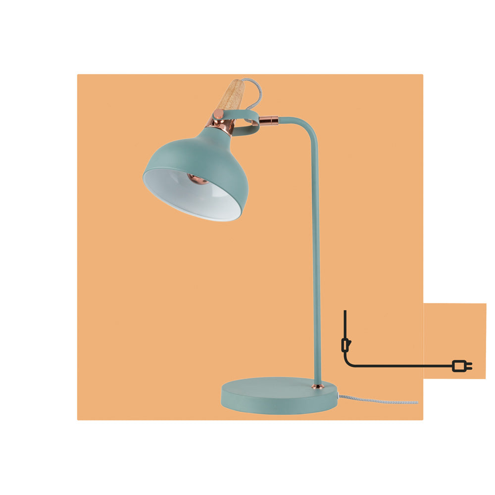 Lampka biurkowa Nibbler delikatna zieleń