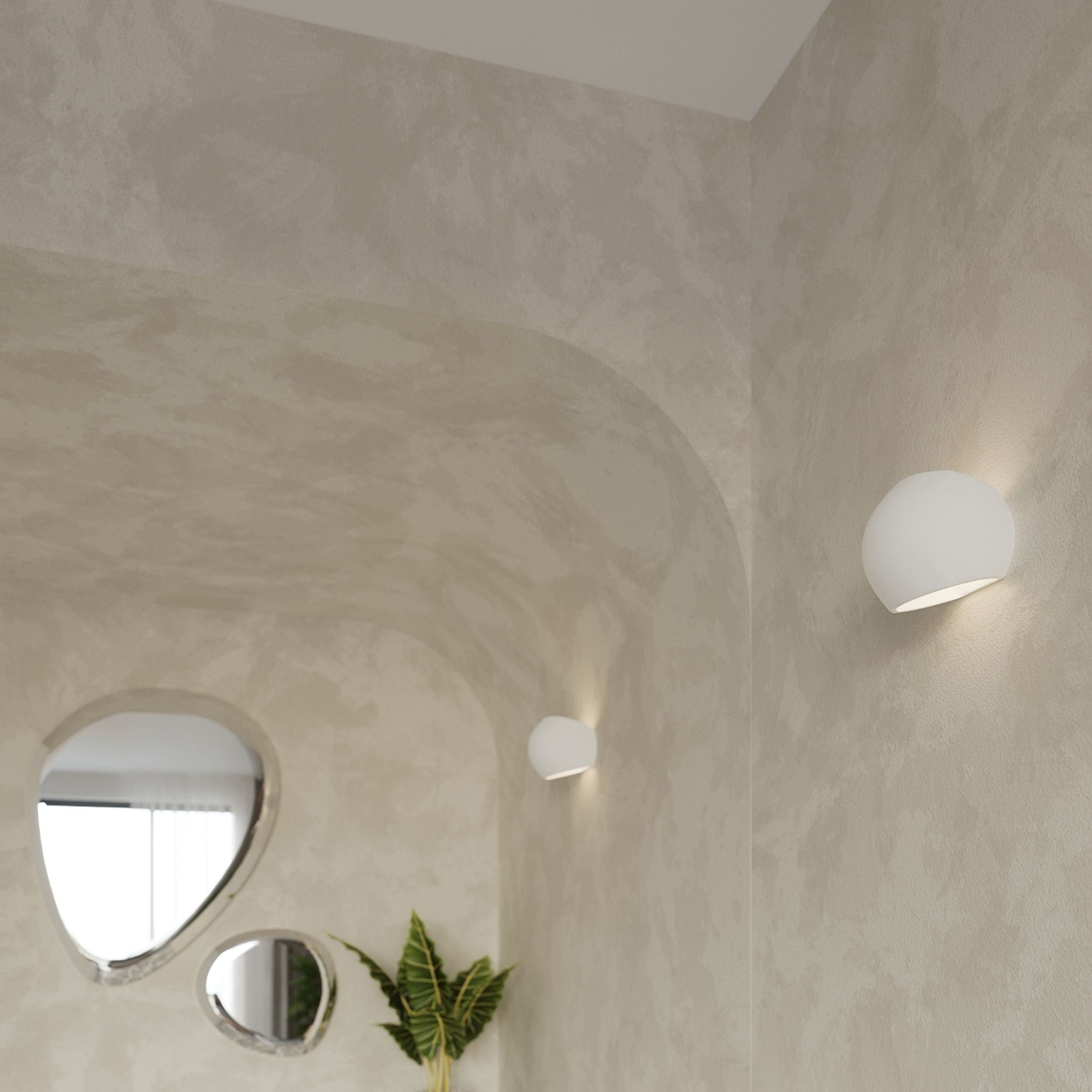 Kinkiet Debesis ceramiczny biały